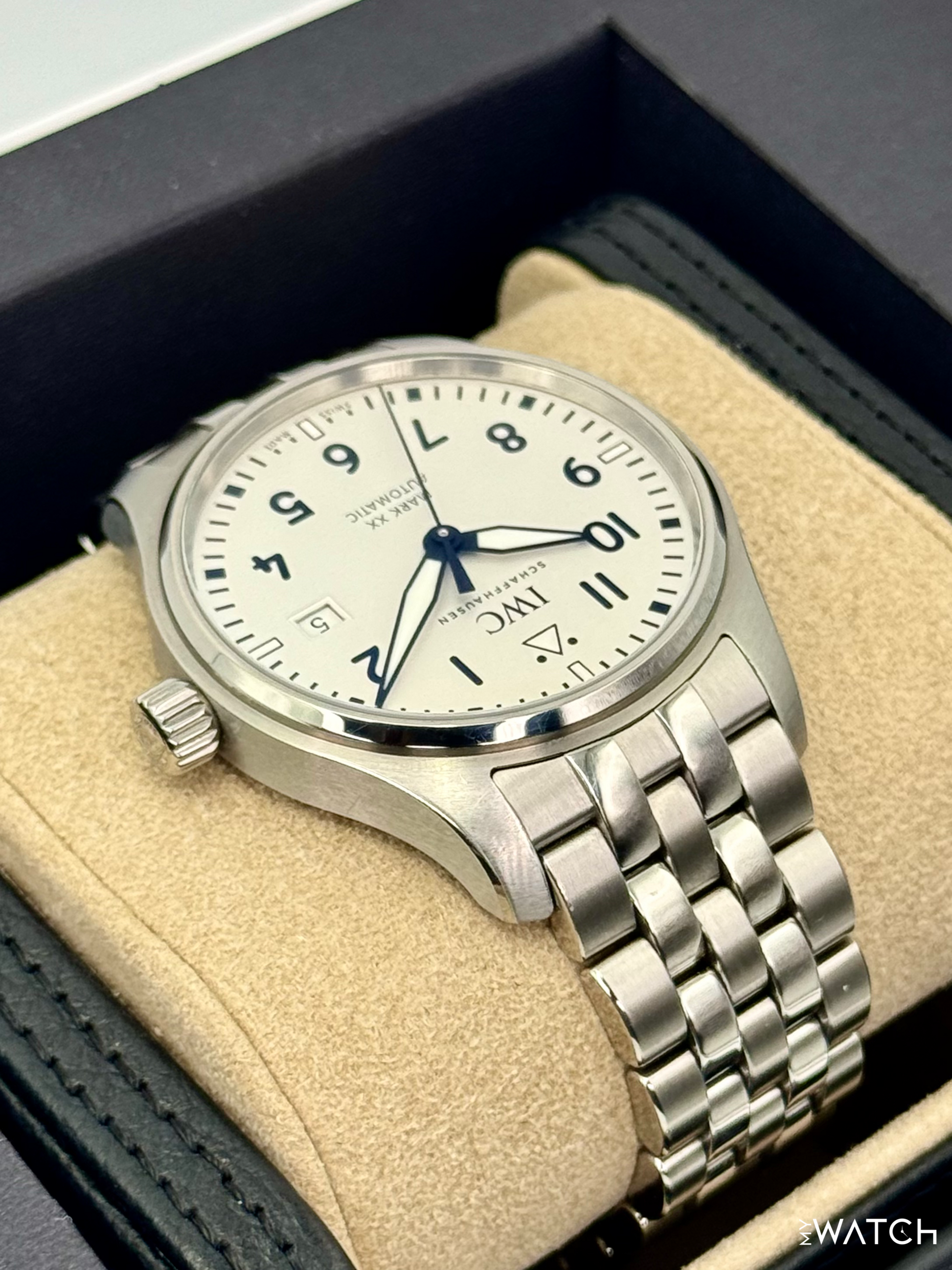 2025 IWC Pilot's Watch Mark XX 40mm IW328208 Stainless Steel White Dial - MyWatchLLC