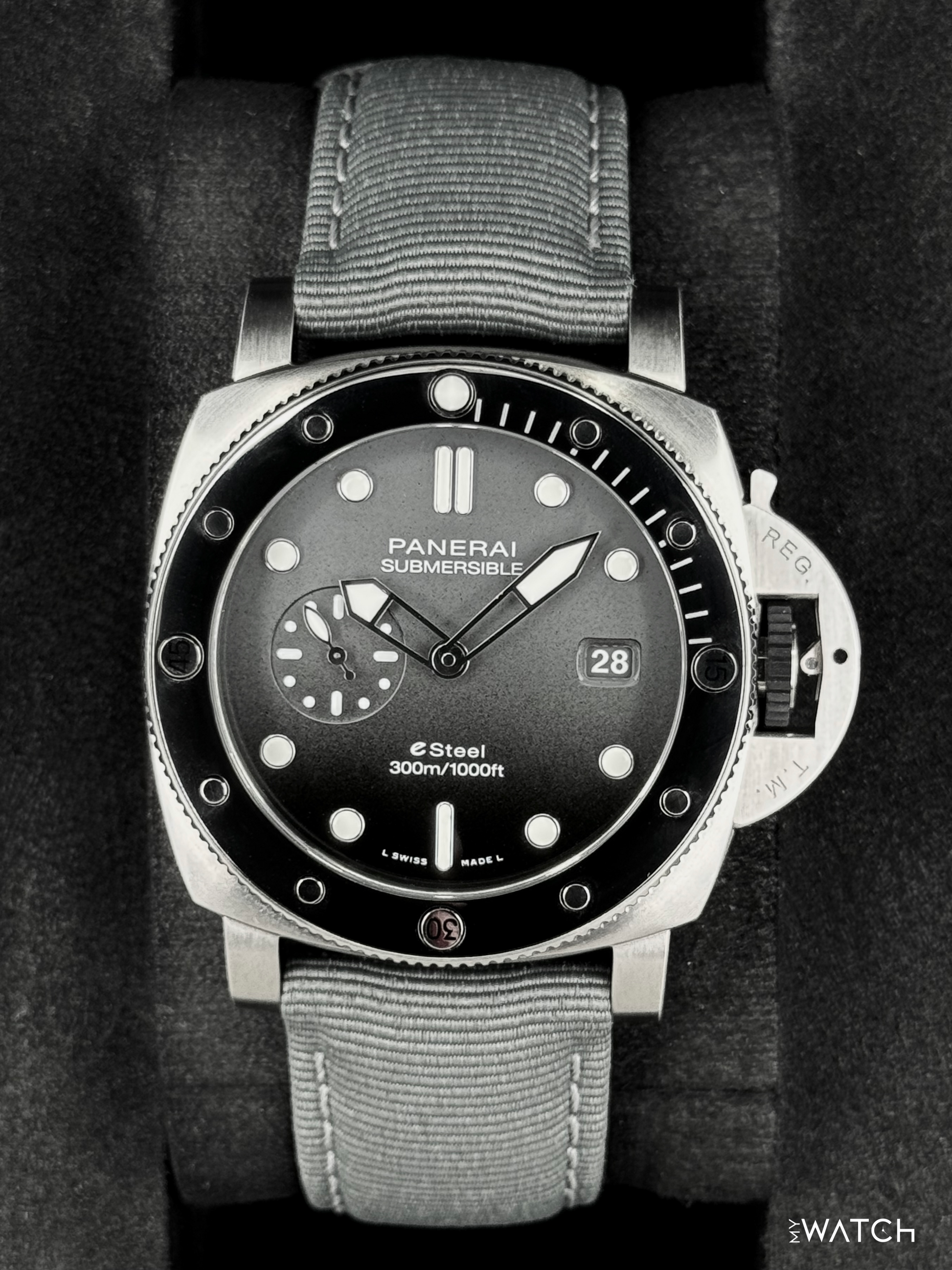 2022 Panerai Quarantaquattro 44mm PAM01288 Stainless Steel Grey Dial - MyWatchLLC