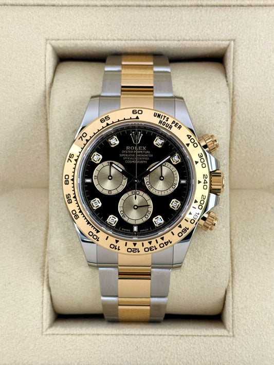 NEW 2025 Rolex Daytona 40mm 126503 Two-Tone Black Diamond Dial - MyWatchLLC