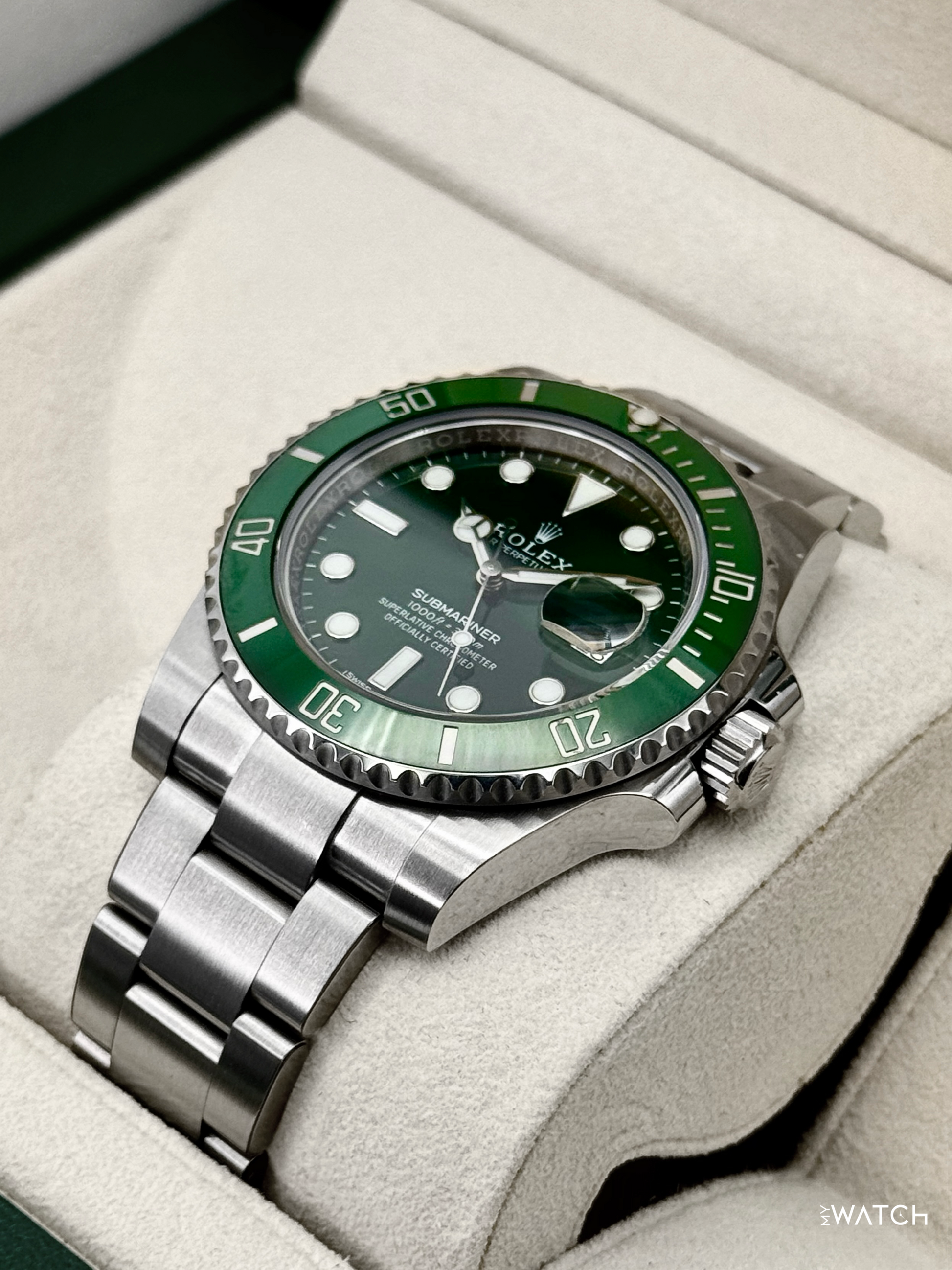 2018 Rolex Submariner “Hulk” 40mm 116610LV Green Dial - MyWatchLLC