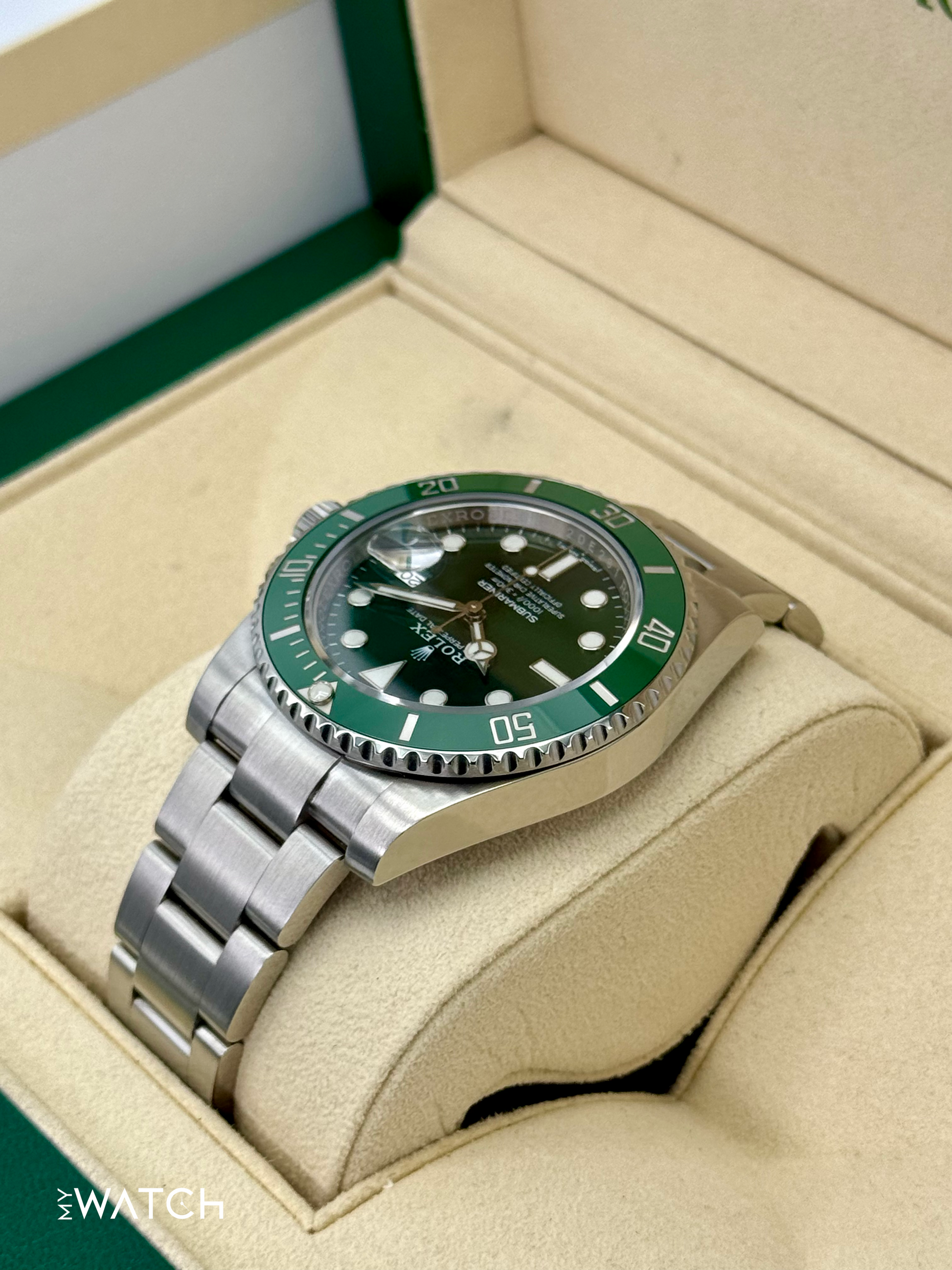 2018 Rolex Submariner “Hulk” 40mm 116610LV Green Dial - MyWatchLLC