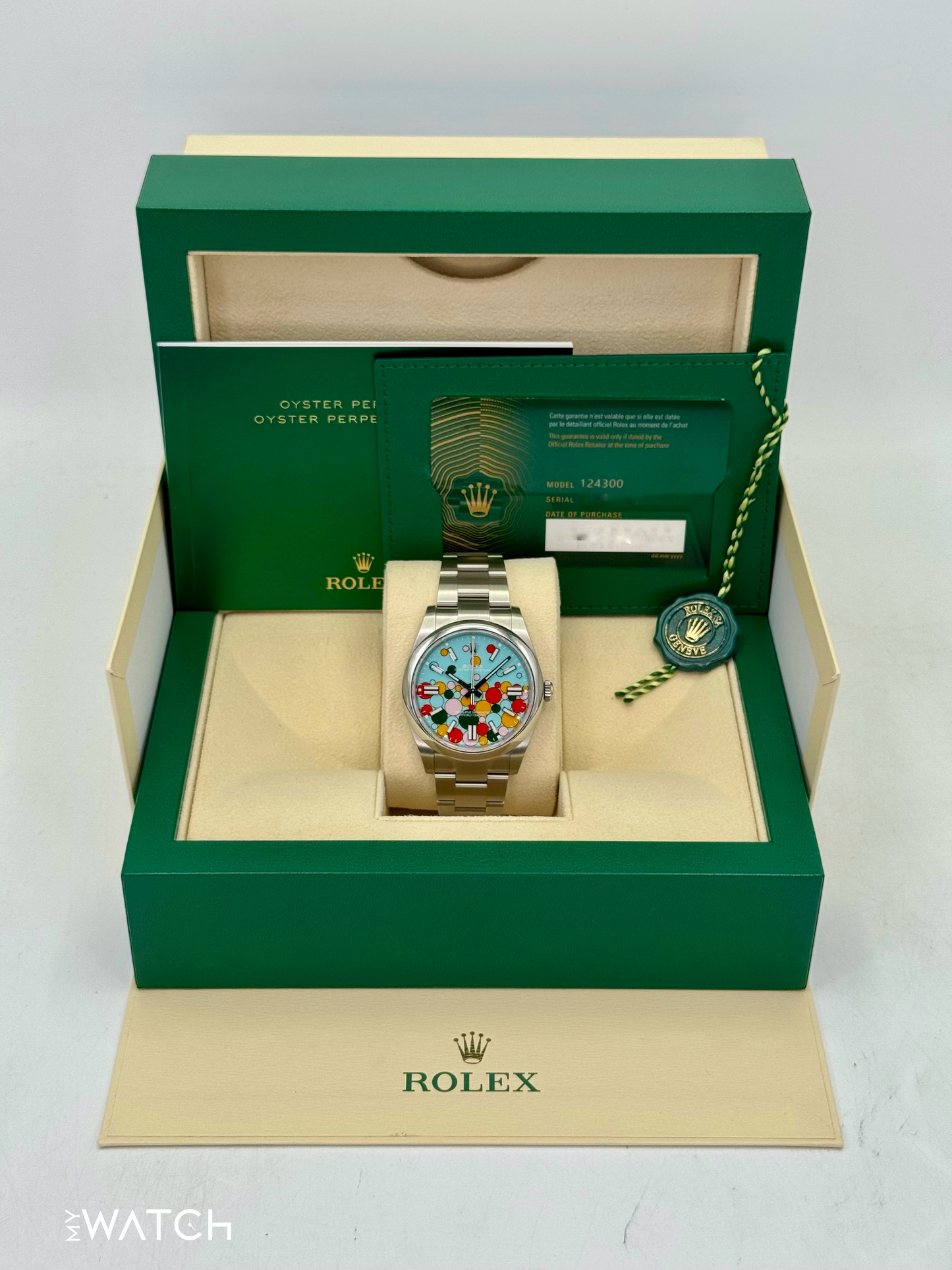 2024 Rolex Oyster Perpetual 41mm 124300 Celebration Dial