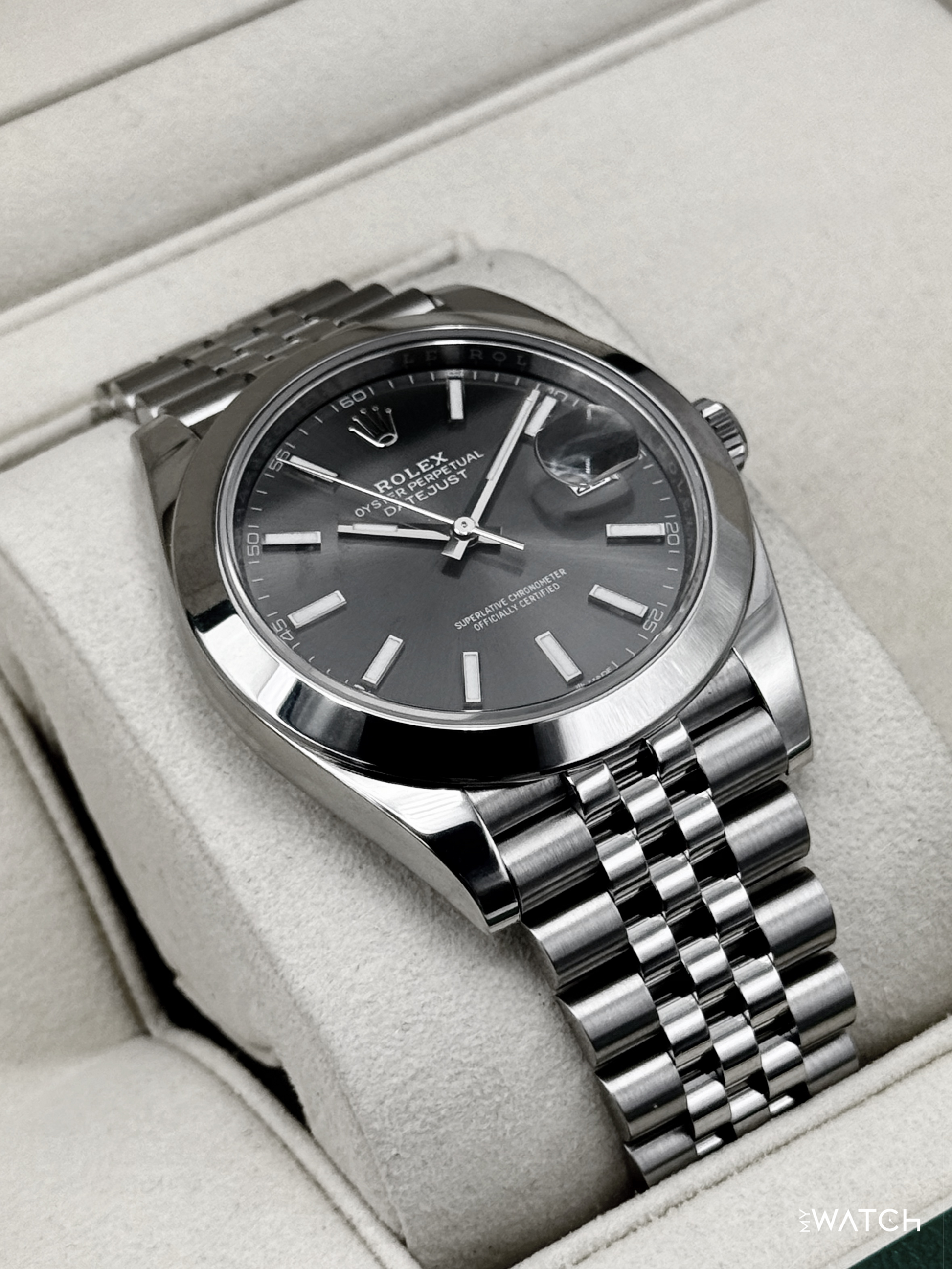 2024 Rolex Datejust 41mm 126300 Stainless Steel Jubilee Rhodium Dial - MyWatchLLC