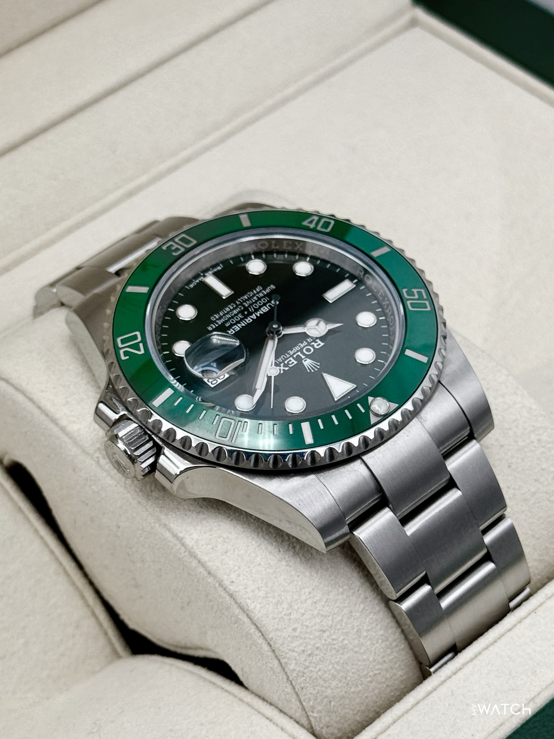 2020 Rolex Submariner “Hulk” 40mm 116610LV Green Dial (GREEN CARD) - MyWatchLLC
