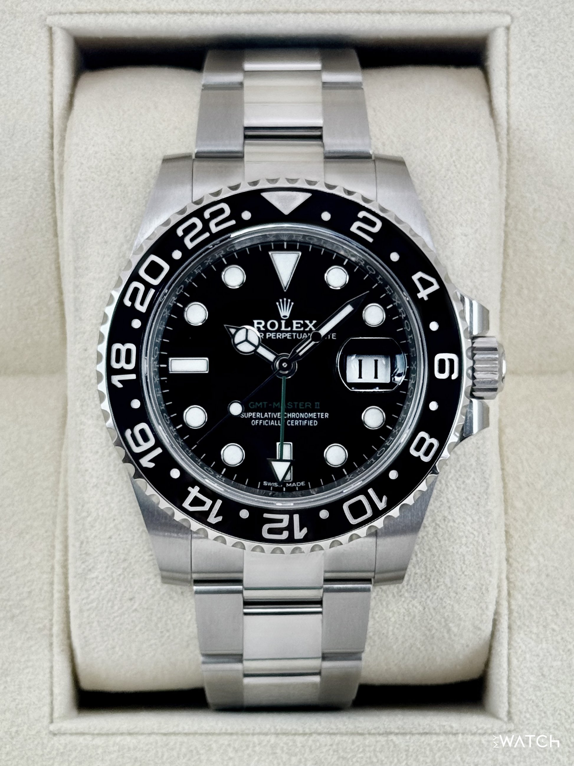 2018 Rolex GMT-Master II 40mm 116710LN Stainless Steel Black Dial - MyWatchLLC