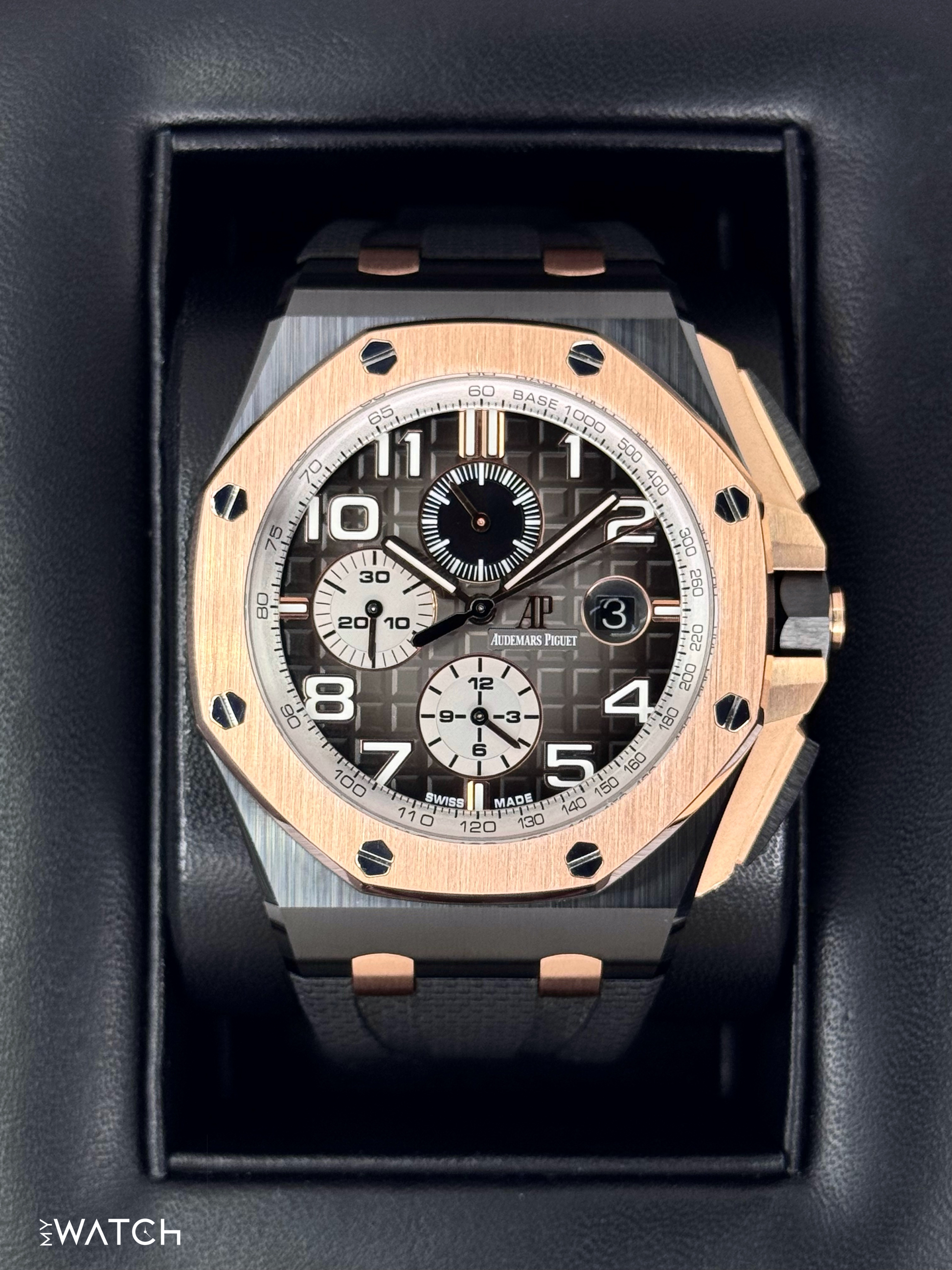 2021 Audemars Piguet Royal Oak Offshore 44mm 26405NR Rose Gold Black Dial - MyWatchLLC