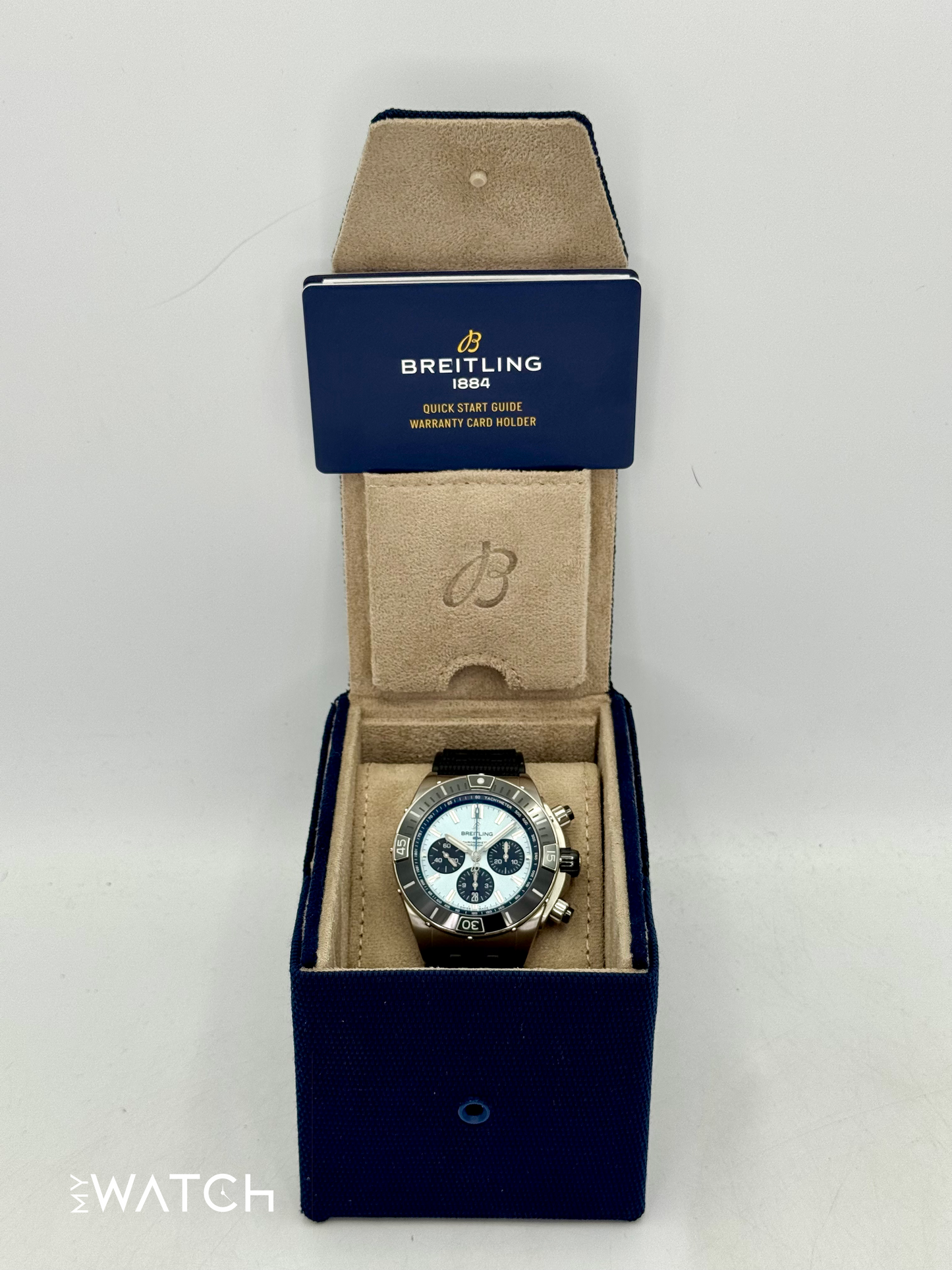 2024 Breitling Super Chronomat B01 44 PB01362 Stainless Steel Blue Dial - MyWatchLLC