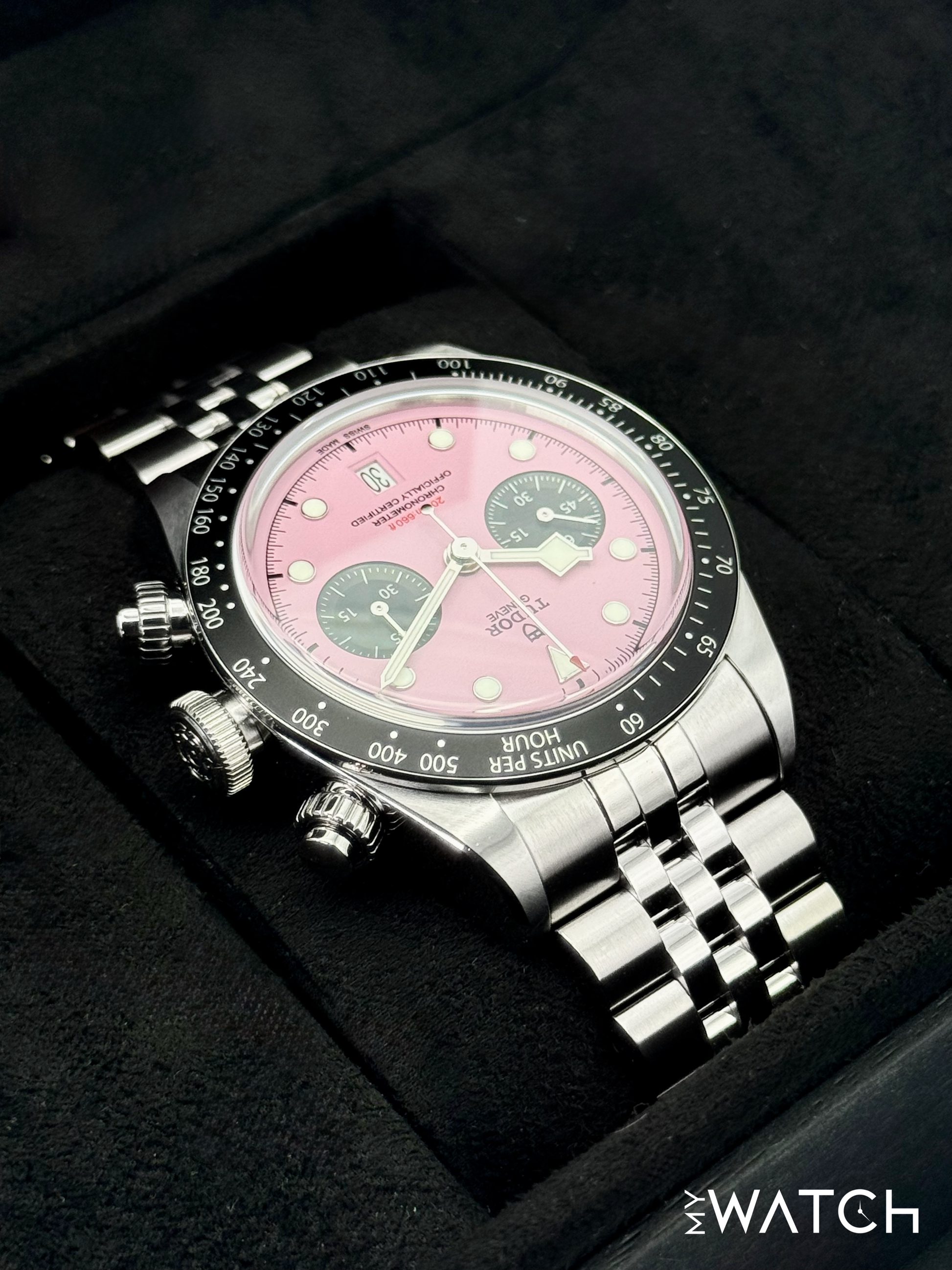 2025 Tudor Black Bay Chrono 41mm 79360N Stainless Steel Pink Dial - MyWatchLLC