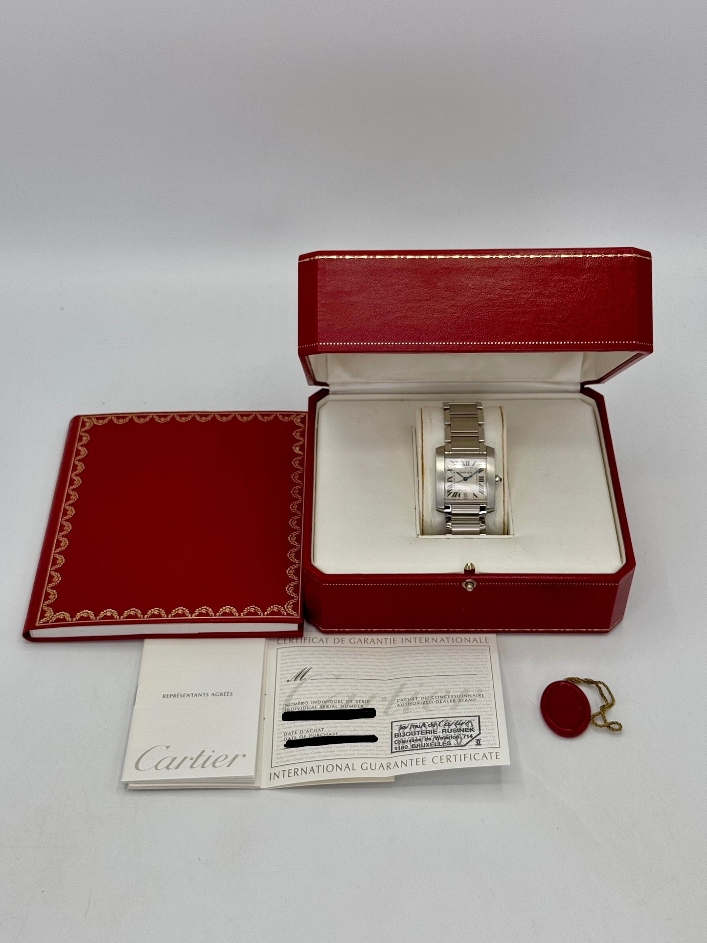 1999 Cartier Tank Francaise 28mm Stainless Steel White Dial - MyWatchLLC