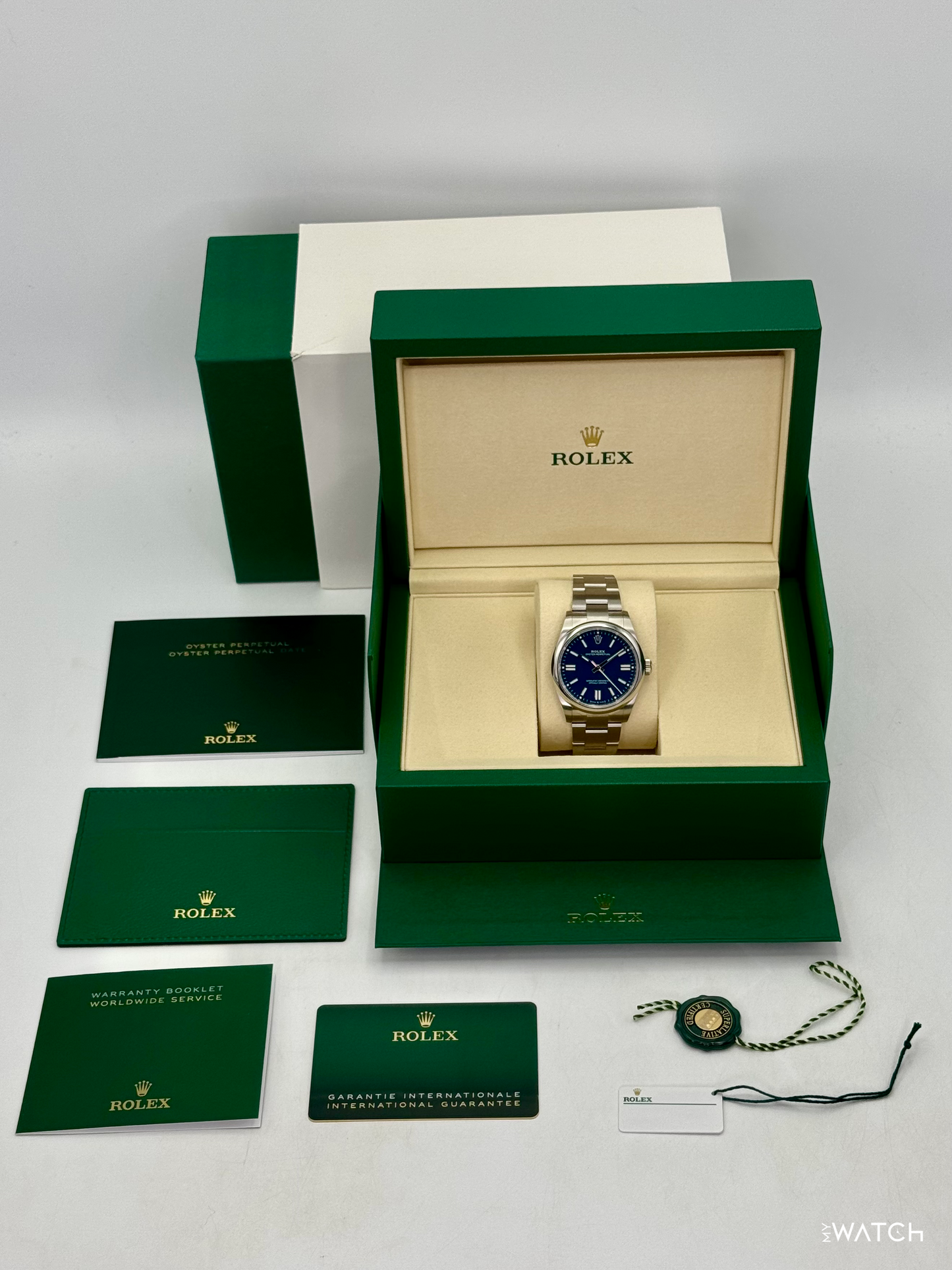 NEW 2026 Rolex Oyster Perpetual 41mm 134300 Med Blue Dial - MyWatchLLC