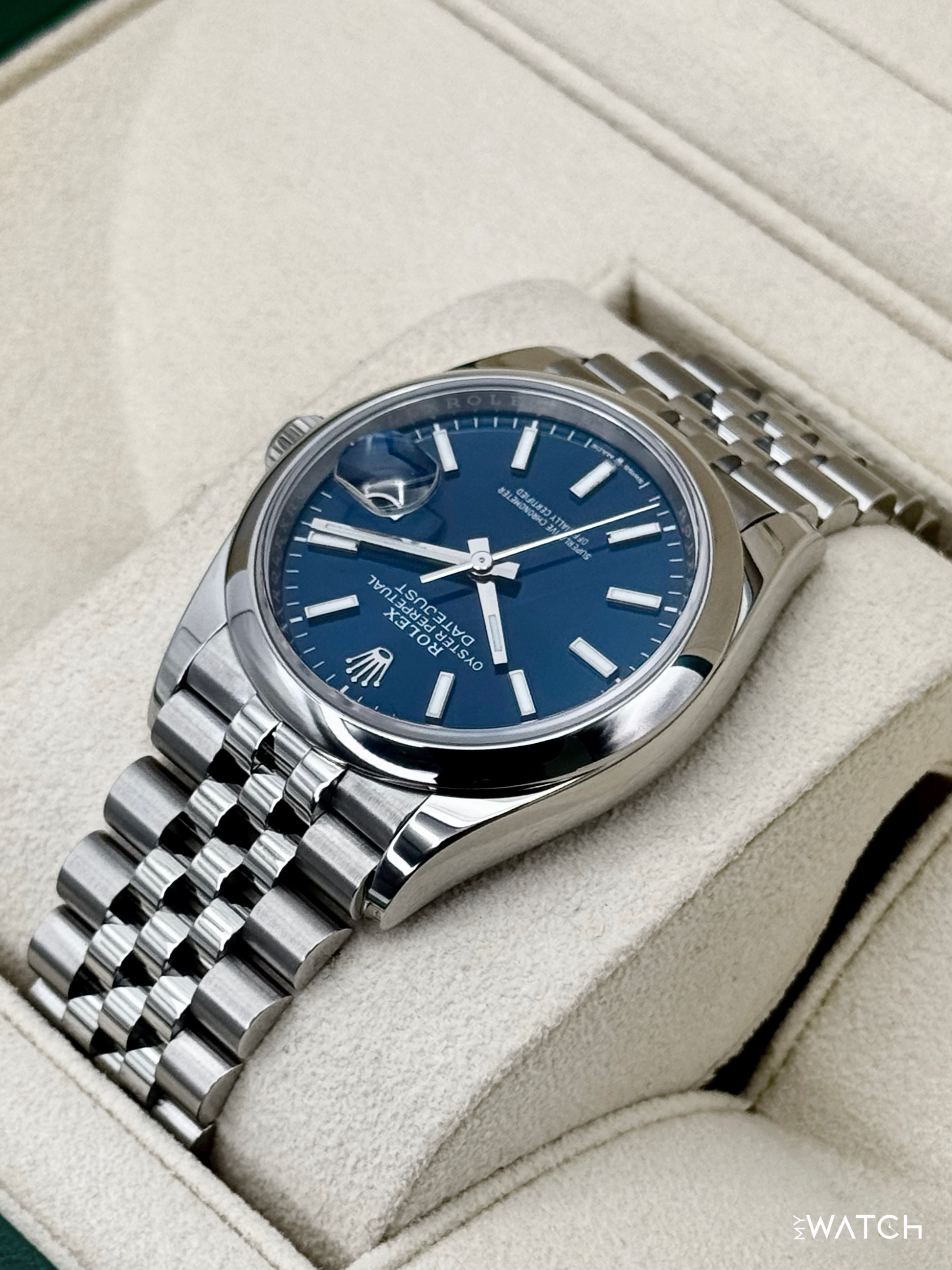 2024 Rolex Datejust 36mm 126200 Stainless Steel Jubilee Blue Dial - MyWatchLLC