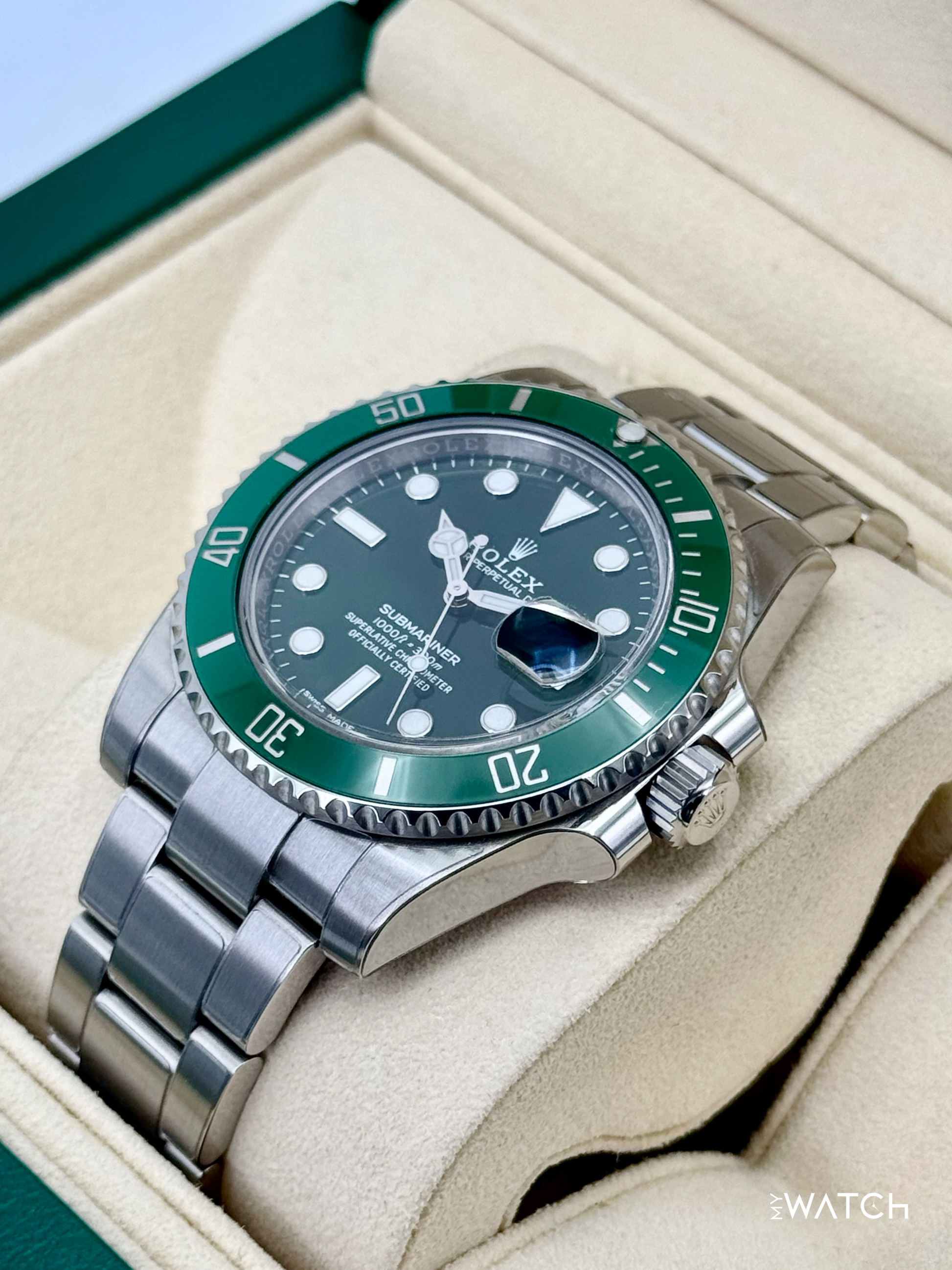 2018 Rolex Submariner “Hulk” 40mm 116610LV Green Dial - MyWatchLLC