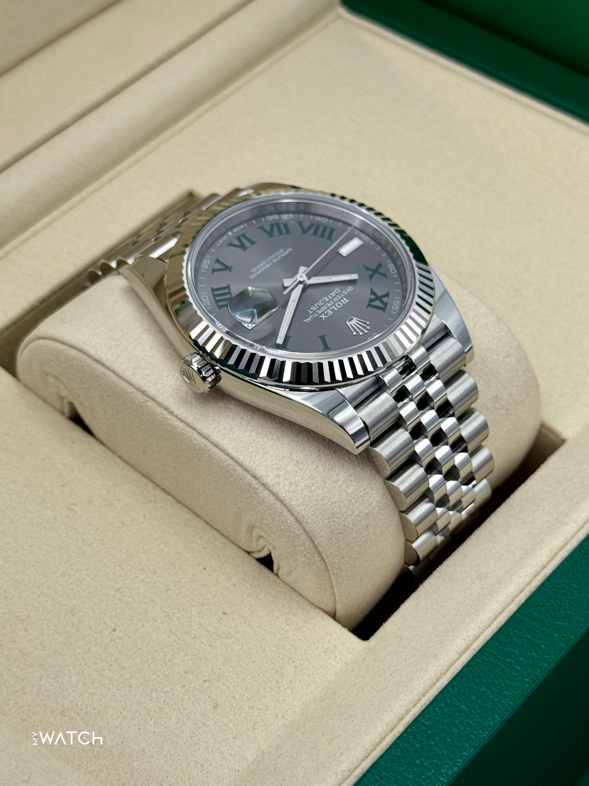 NEW 2025 Rolex Datejust 41mm 126334 Jubilee Wimbledon Dial - MyWatchLLC
