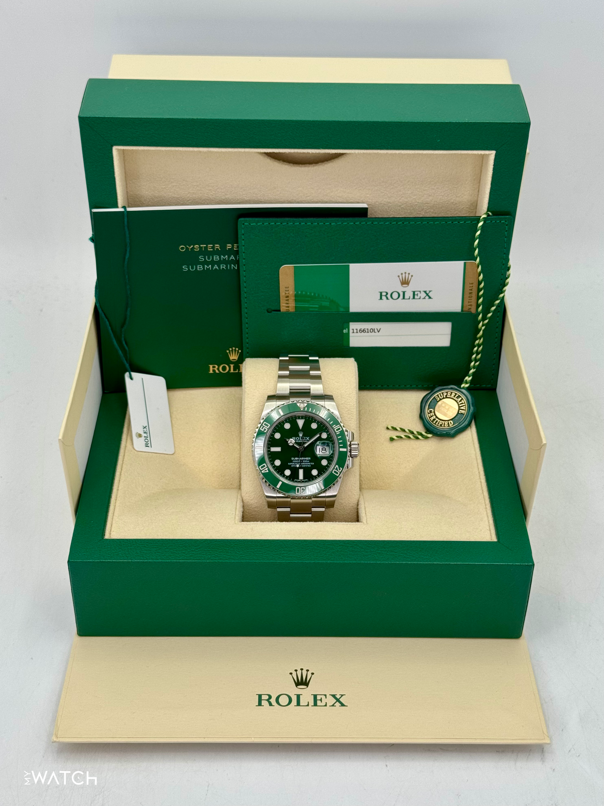 2017 Rolex Submariner “Hulk” 40mm 116610LV Green Dial - MyWatchLLC
