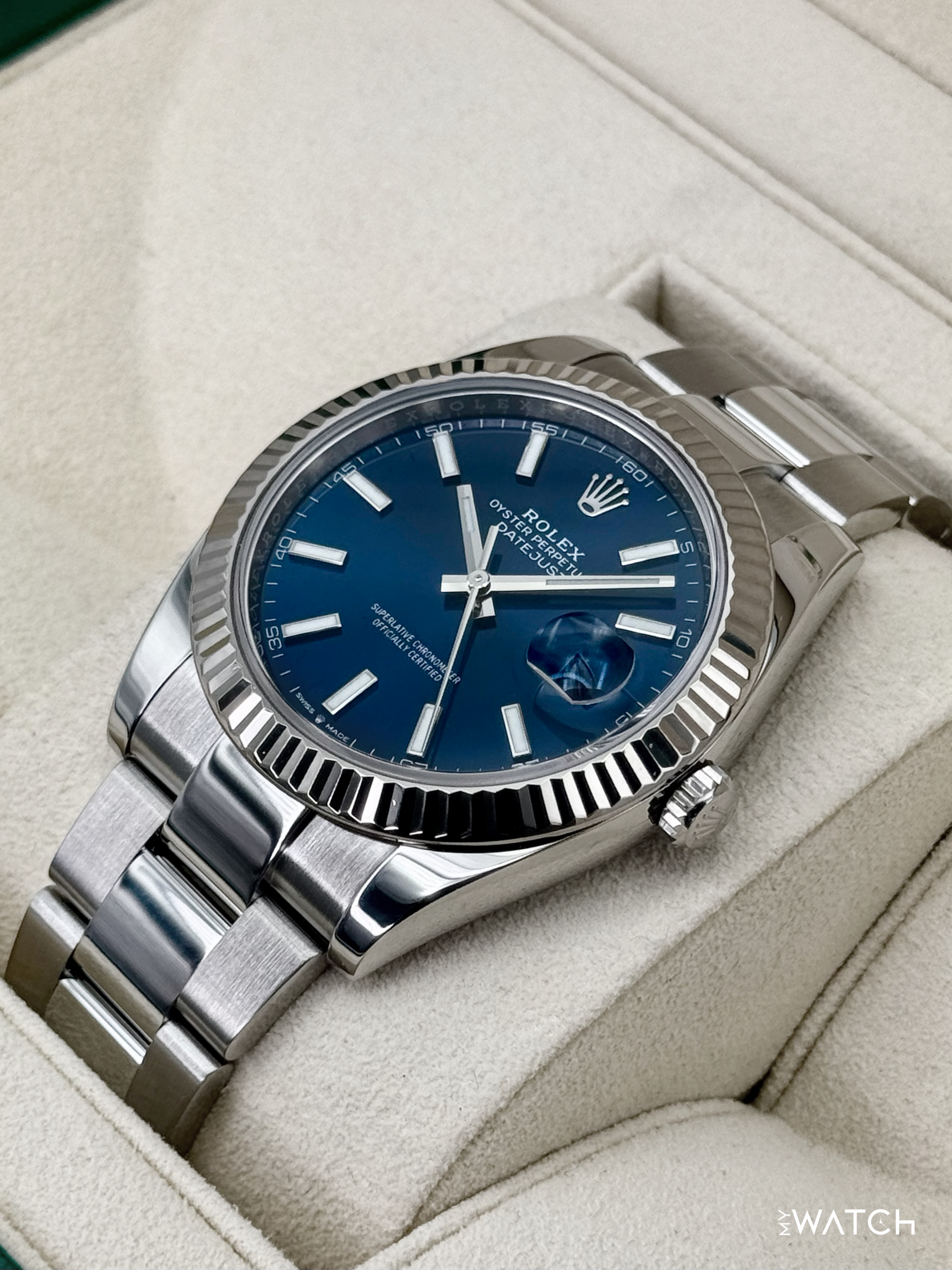 2021 Rolex Datejust 41mm 126334 Stainless Steel Oyster Blue Dial - MyWatchLLC