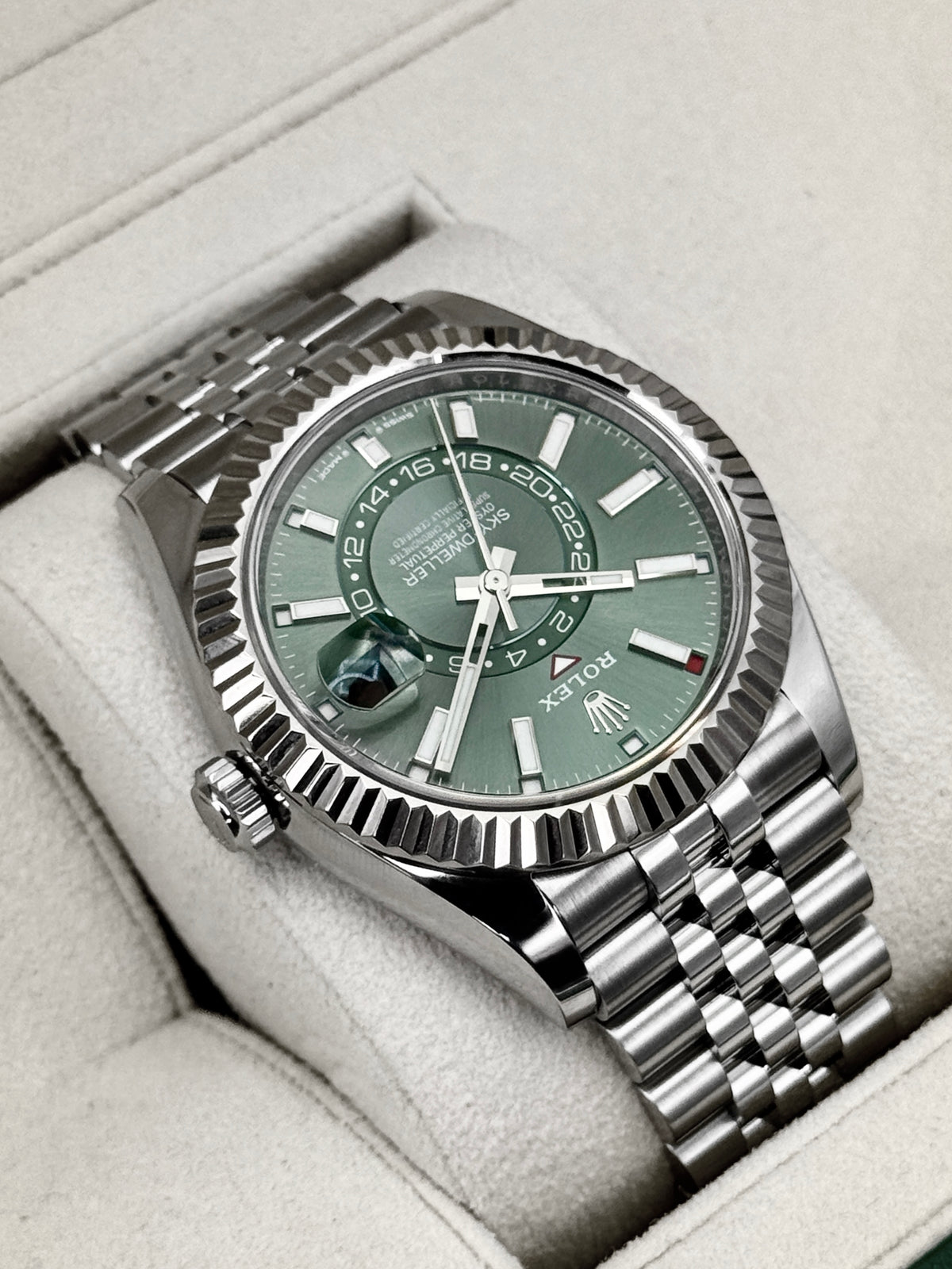 2024 Rolex Sky-Dweller 42mm 336934 Jubilee Green Dial - MyWatchLLC