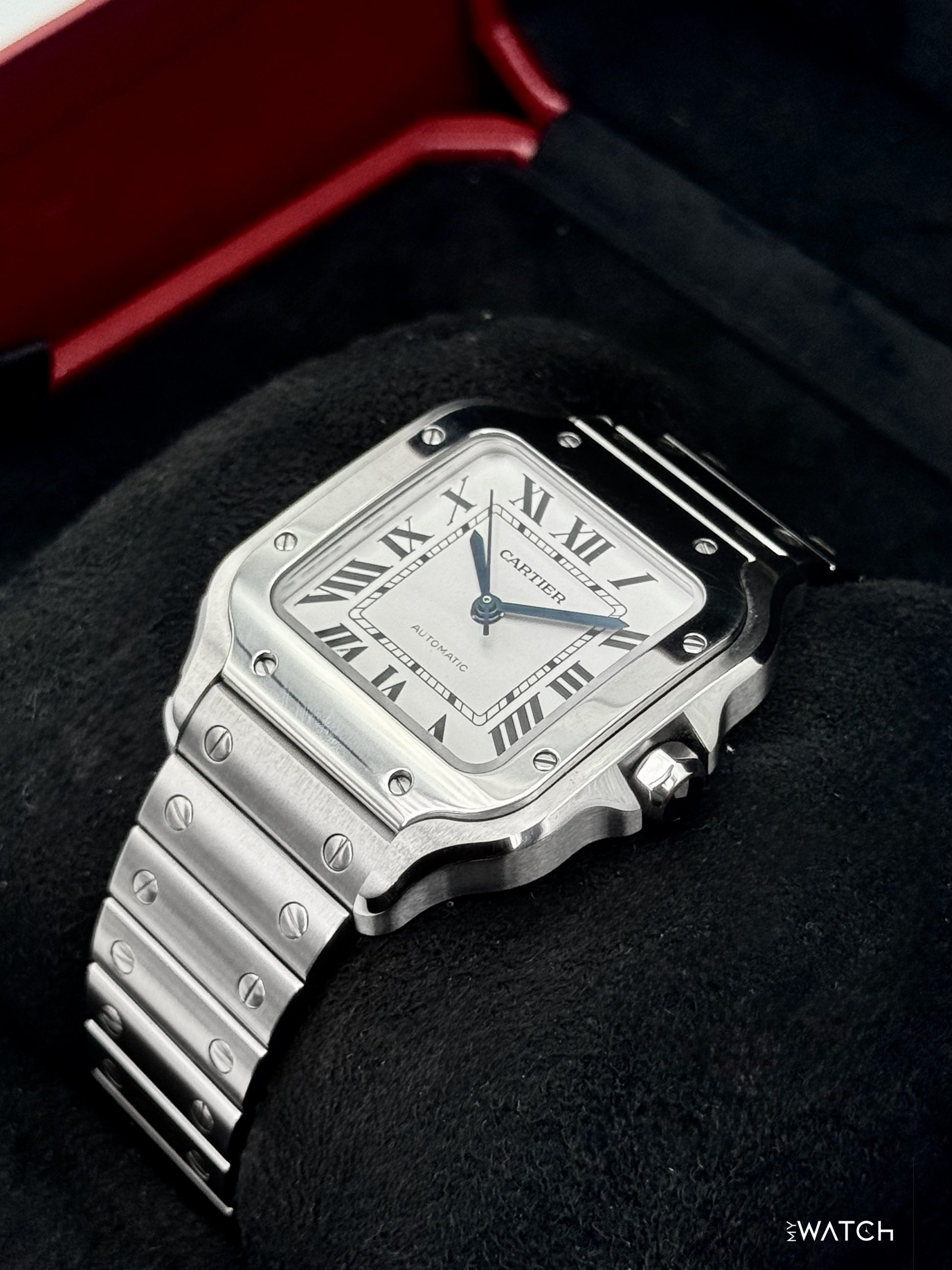 NEW 2026 Cartier Santos De Cartier 35.1mm WSSA0029 Stainless Steel White Dial - MyWatchLLC