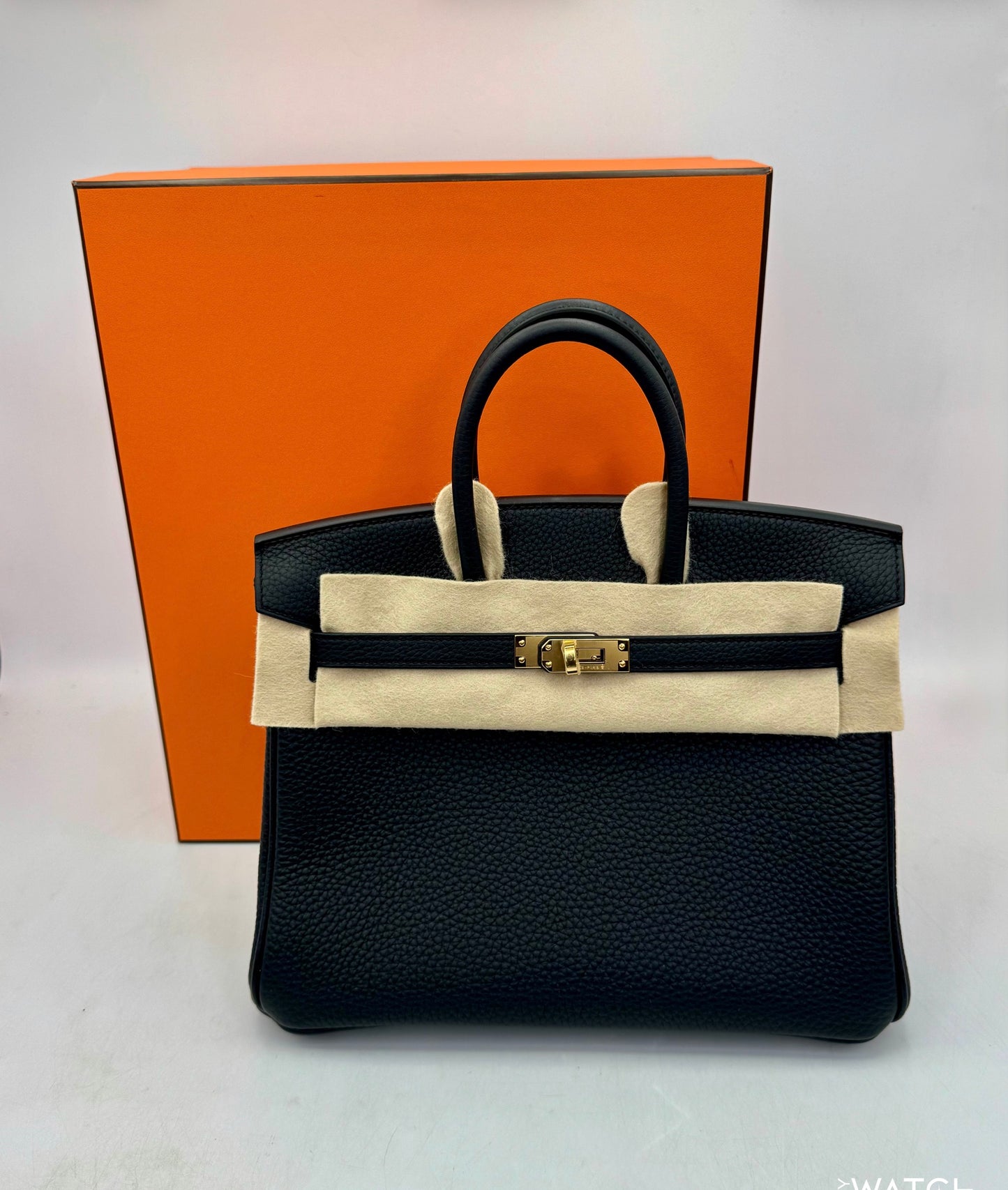 NEW 2026 Hermès Birkin 25 Handbag Togo Gold Hardware Noir (Black)