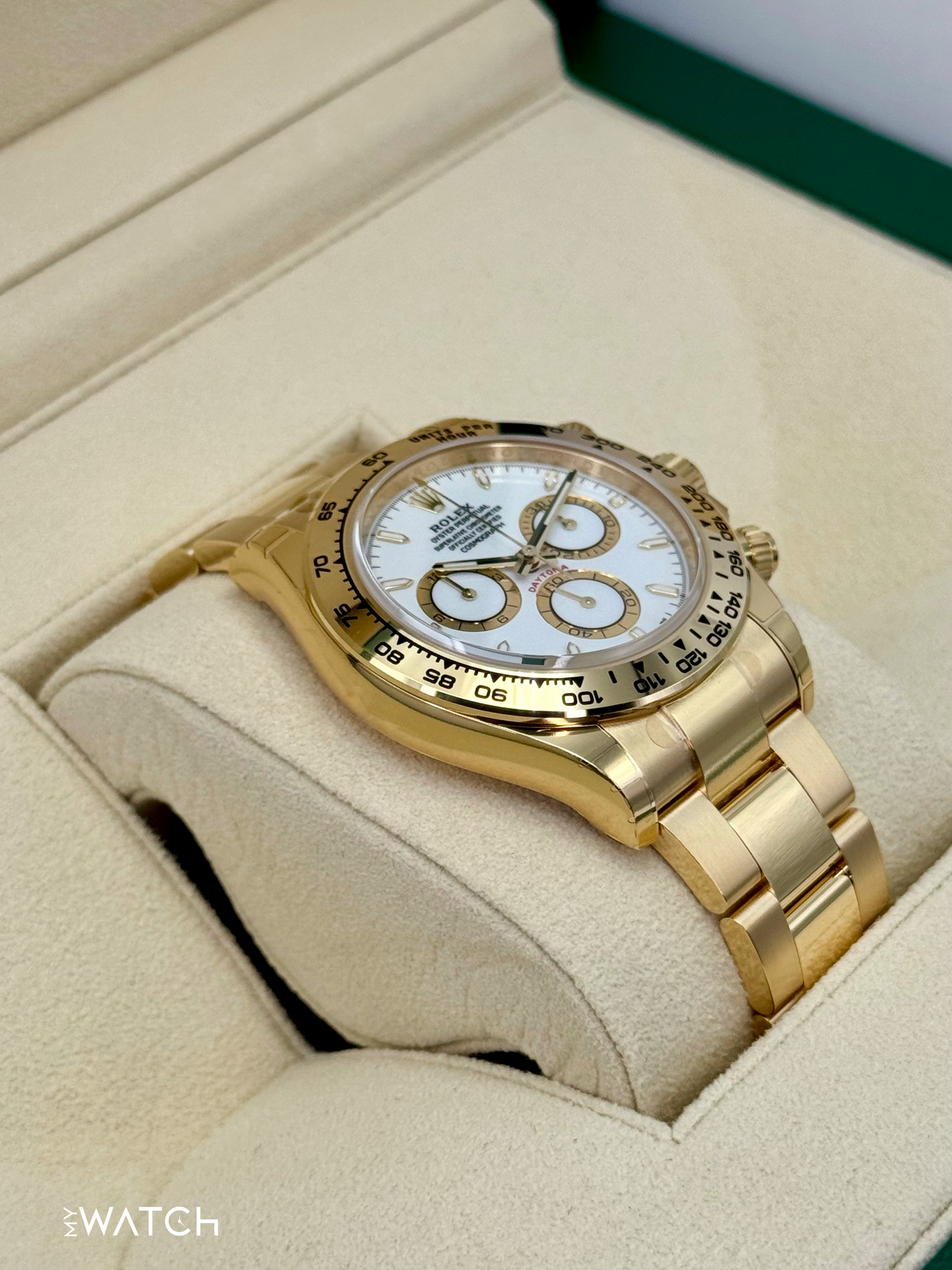 NEW 2025 Rolex Daytona 40mm 126508 18K Yellow Gold White Dial - MyWatchLLC