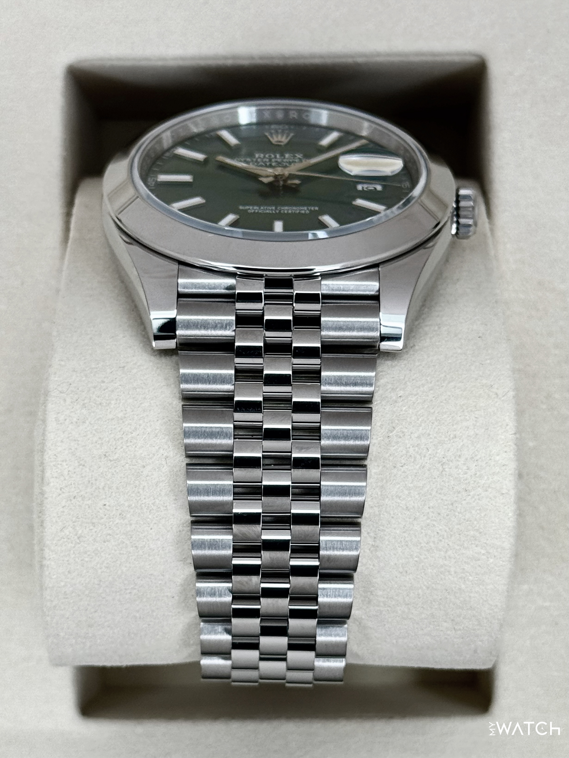 NEW 2026 Rolex Datejust 41mm 126300 Stainless Steel Jubilee Green Dial - MyWatchLLC
