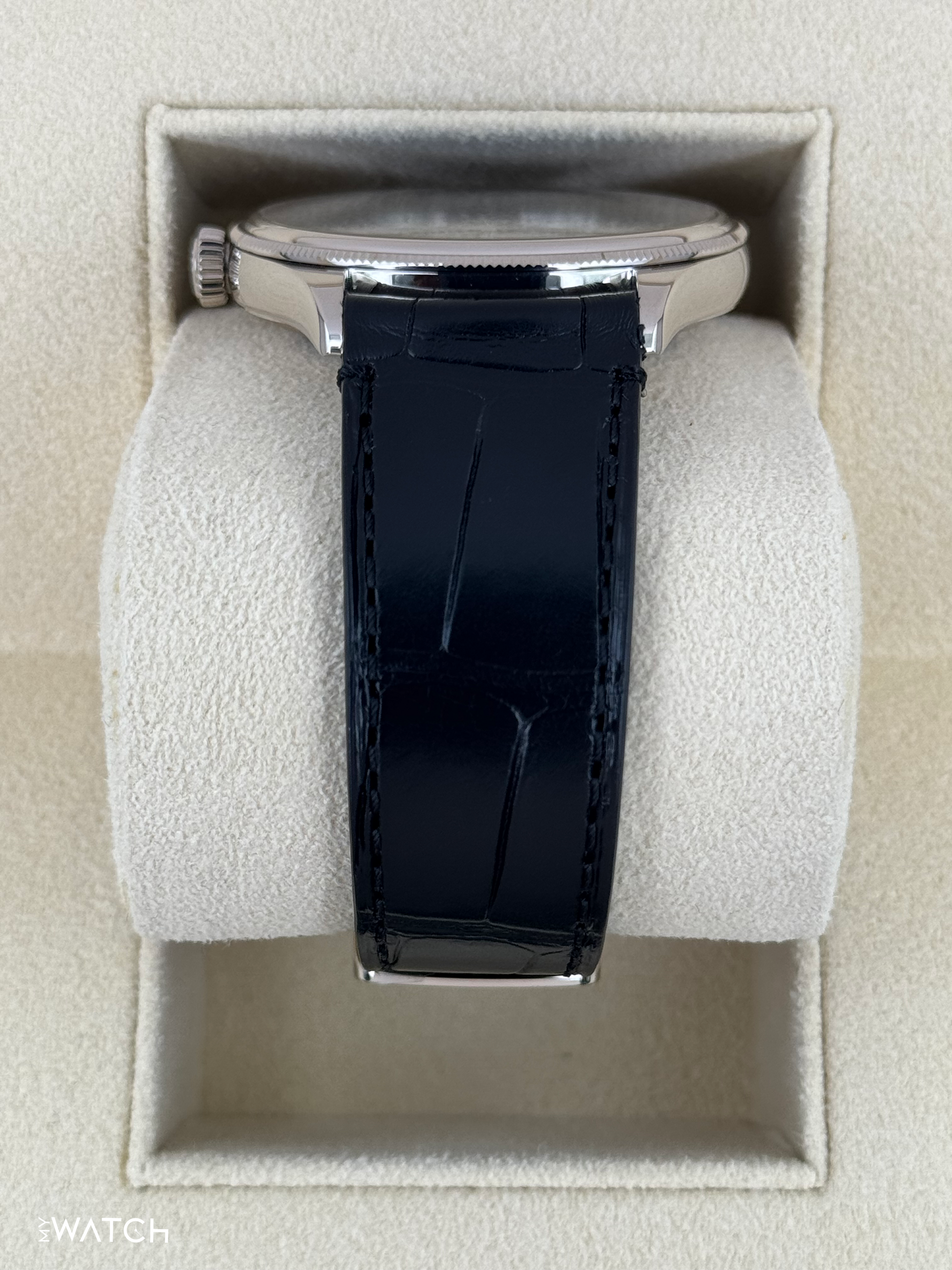 NEW 2025 Rolex 1908 39mm 52509 18kt White Gold Black Dial - MyWatchLLC