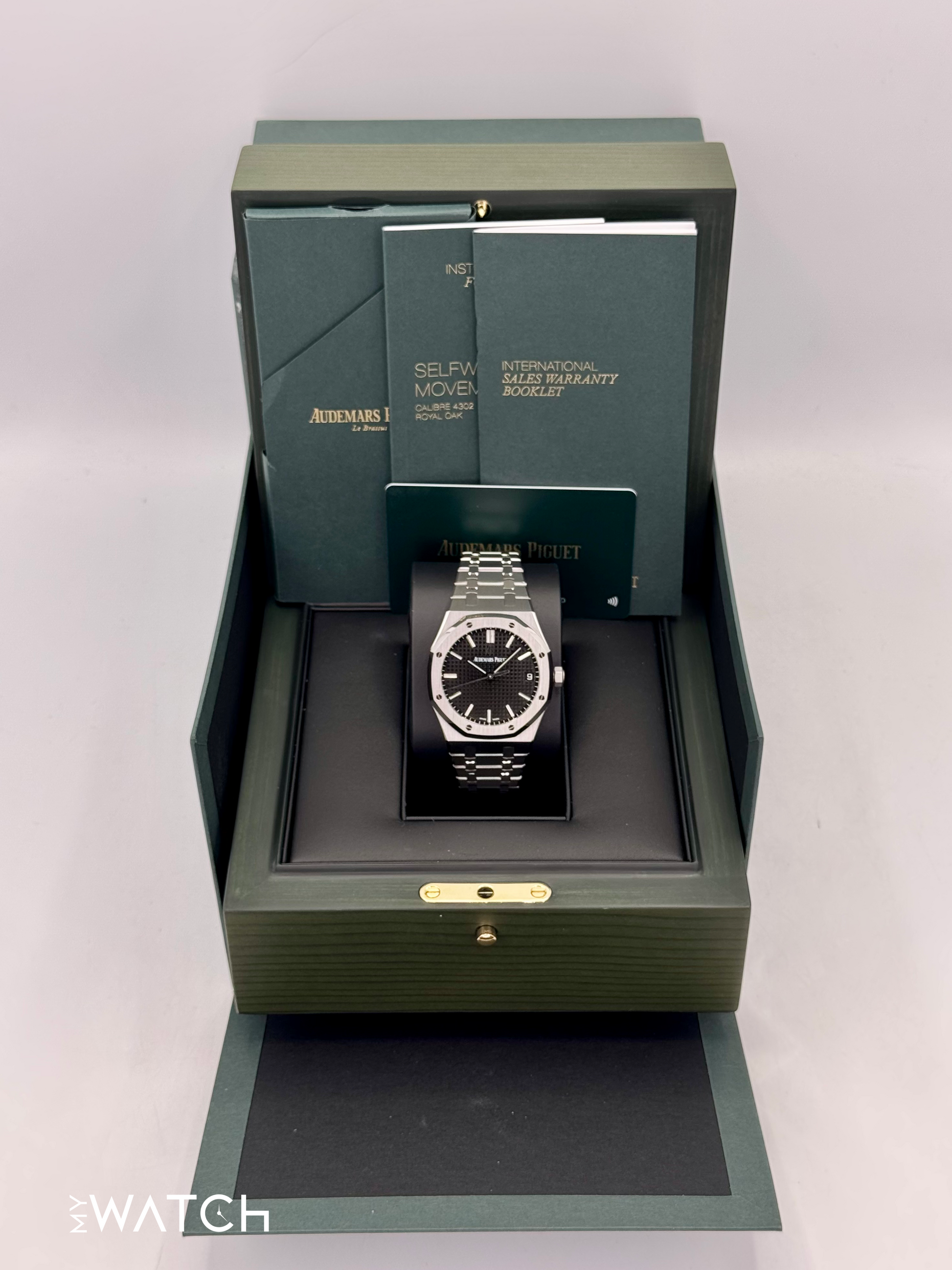 2022 Audemars Piguet Royal Oak 41mm 15500ST Black Dial - MyWatchLLC