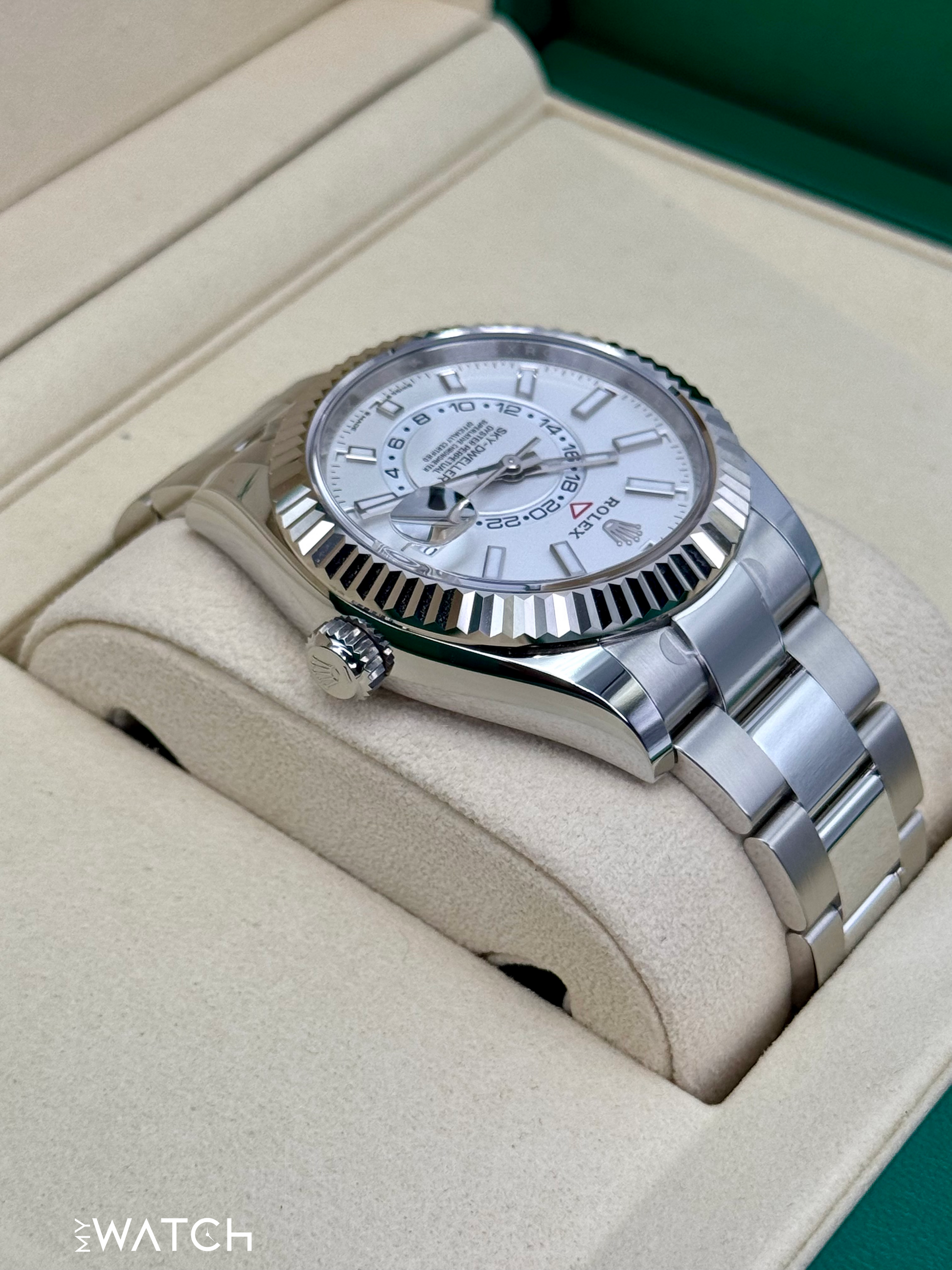 NEW 2025 Rolex Sky-Dweller 42mm 336934 Stainless Steel Oyster White Dial - MyWatchLLC