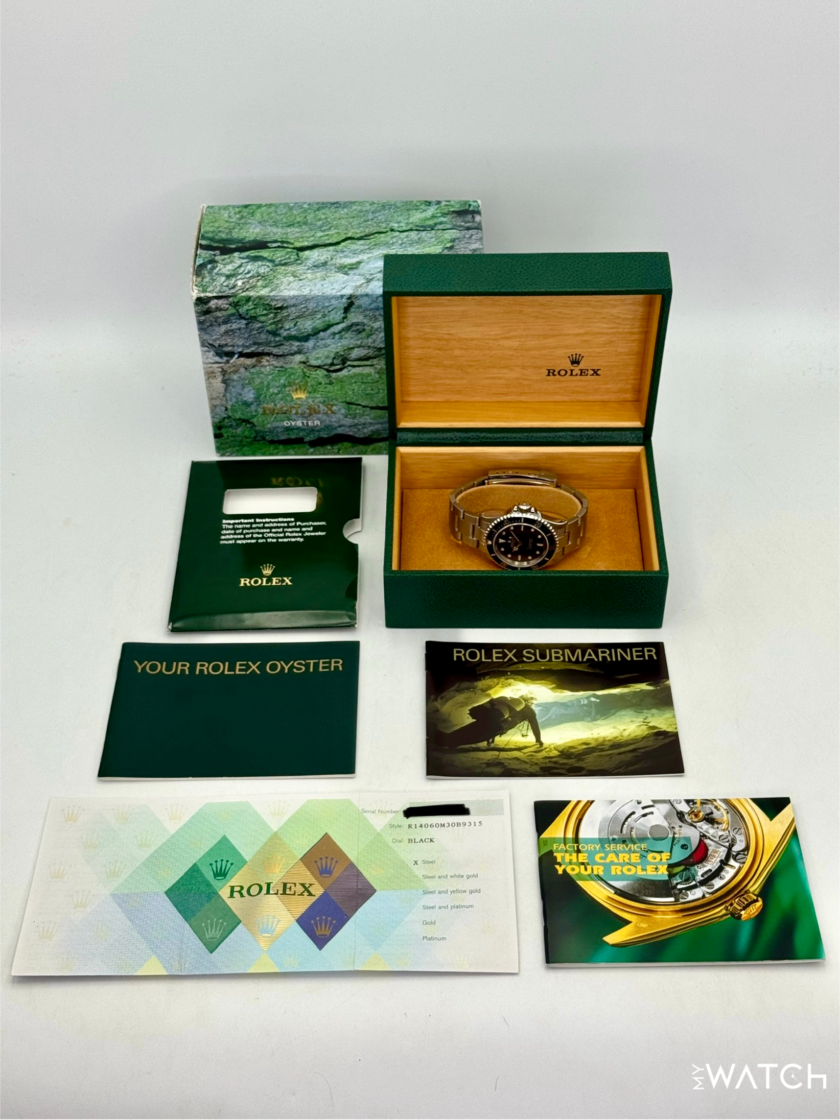 2004 Rolex Submariner 40mm 14060M Stainless Steel Two-Liner Black Dial - MyWatchLLC