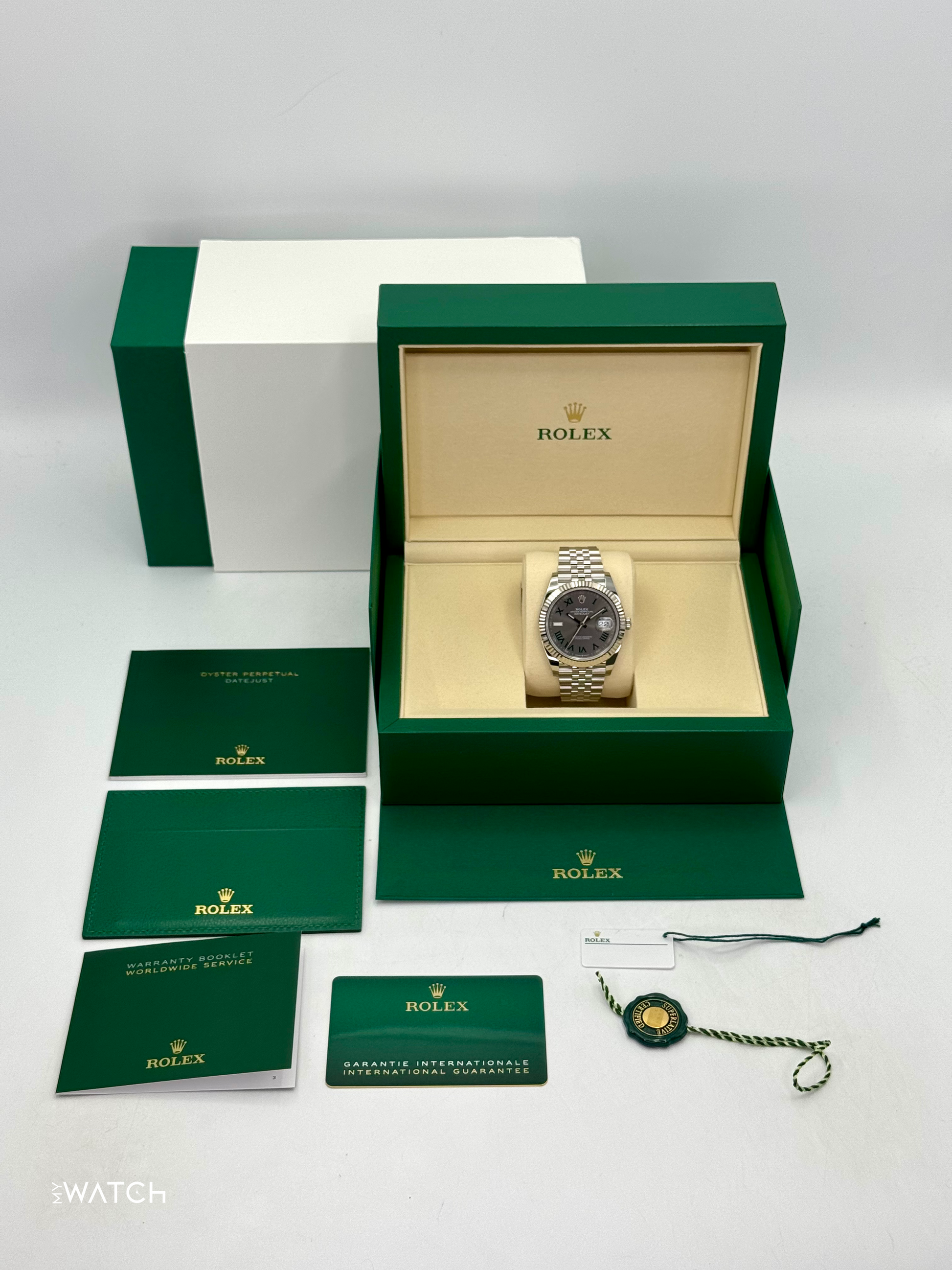 NEW 2025 Rolex Datejust 41mm 126334 Jubilee Wimbledon Dial - MyWatchLLC