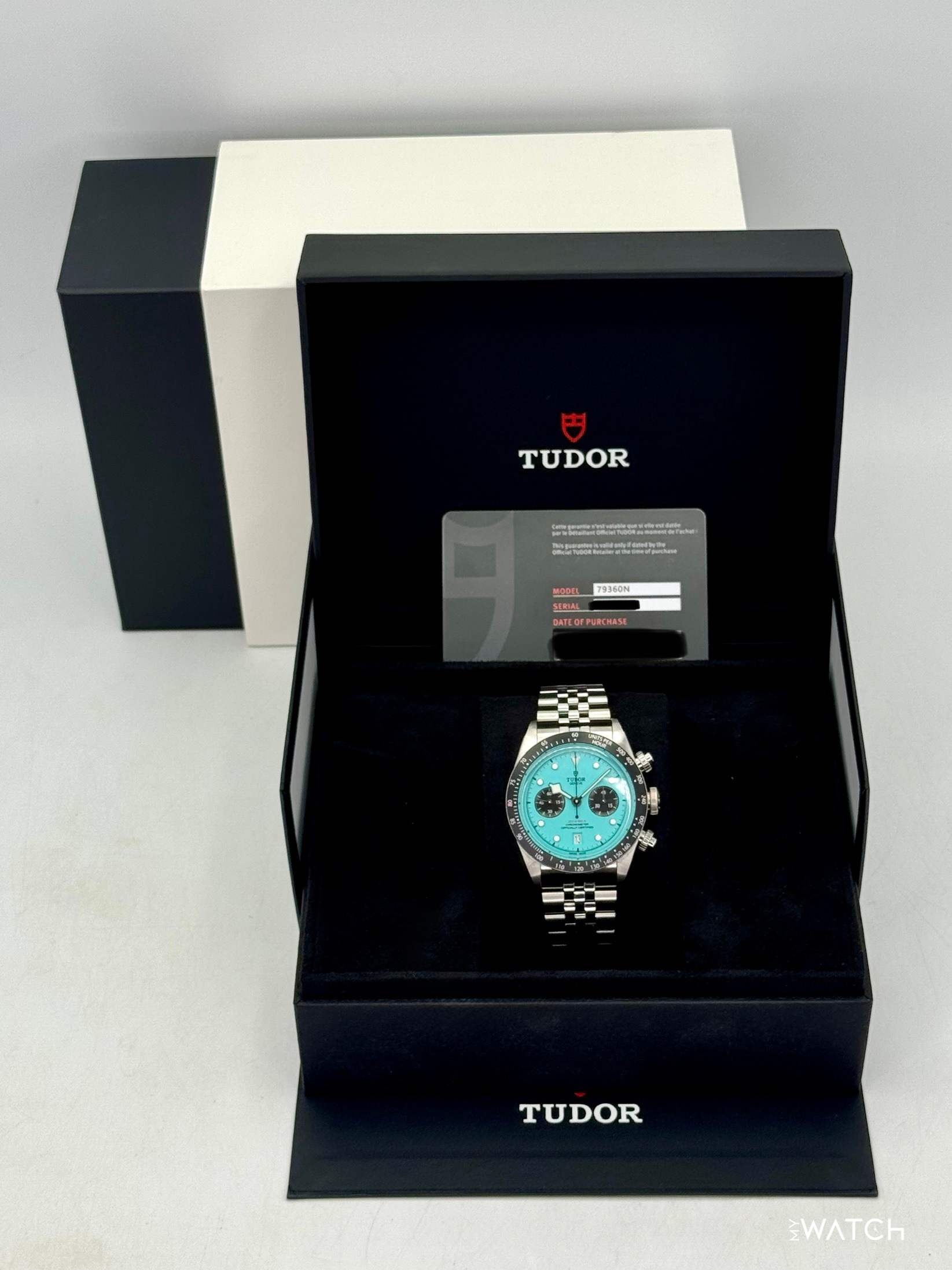 NEW 2026 Tudor Black Bay Chrono 41mm 79360N Flamingo Blue Dial - MyWatchLLC