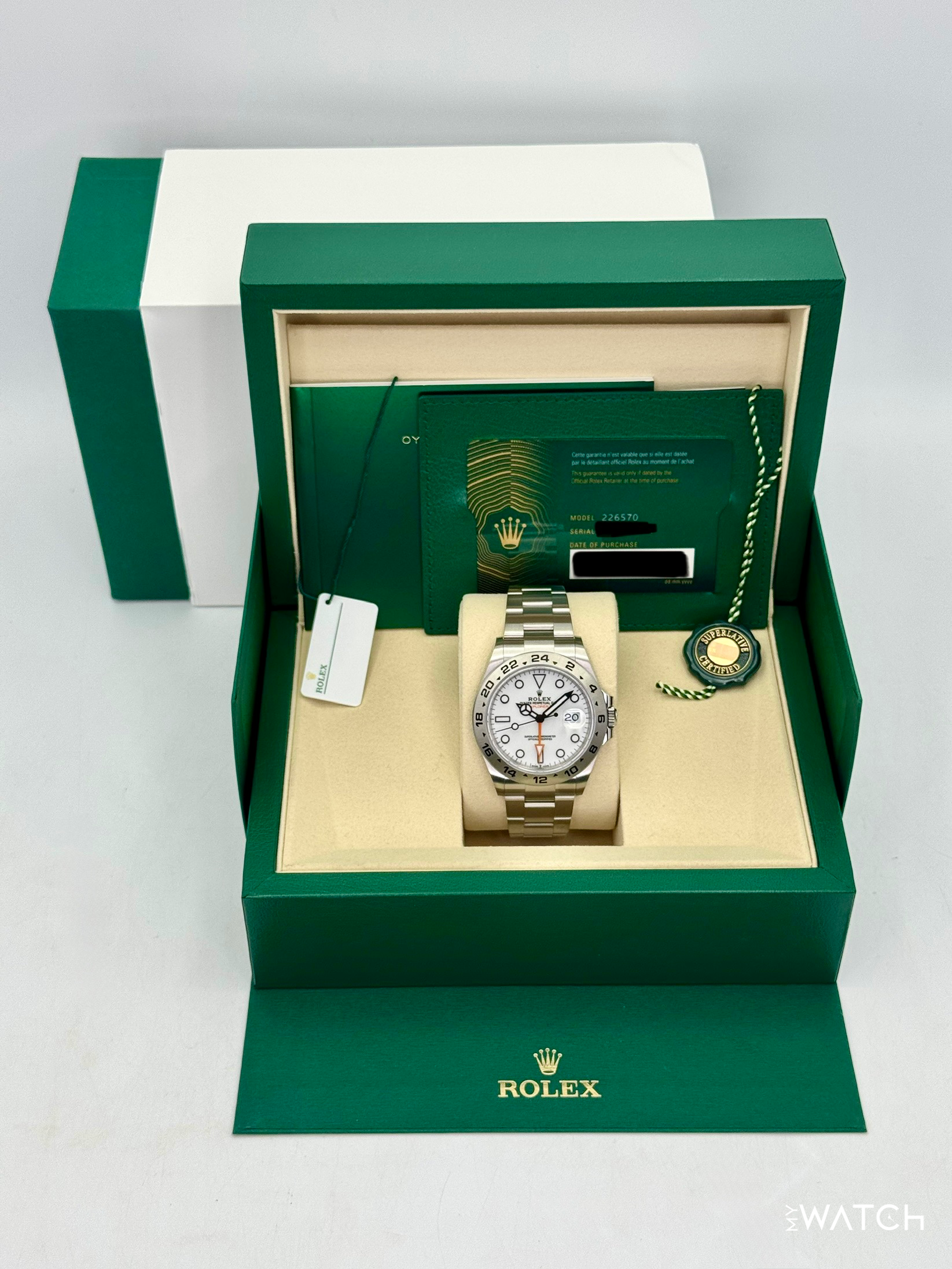 NEW 2026 Rolex Explorer II 42mm 226570 Polar White Dial - MyWatchLLC