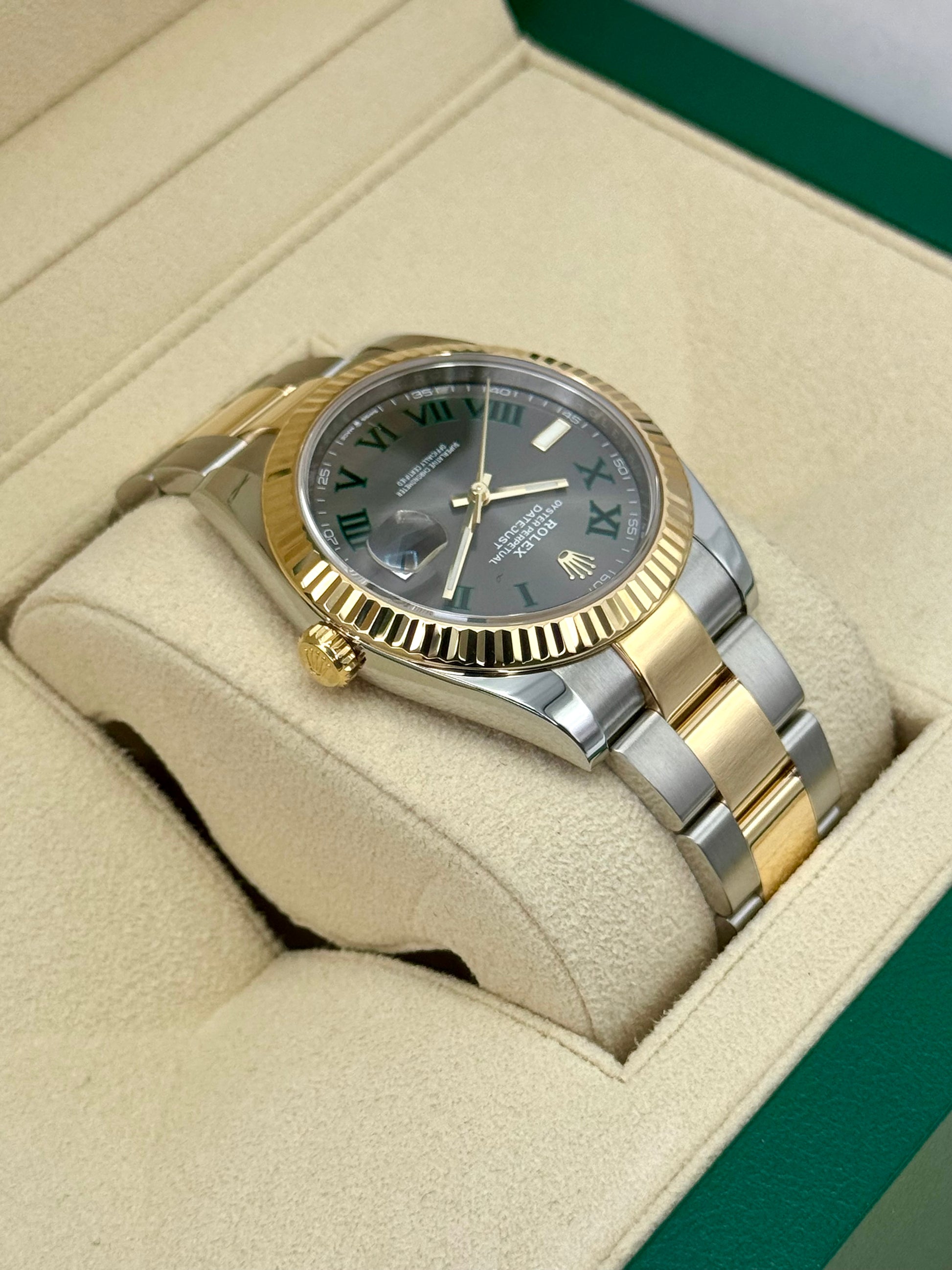 2022 Rolex Datejust 41mm 126333 Two-Tone Oyster Wimbledon Dial - MyWatchLLC