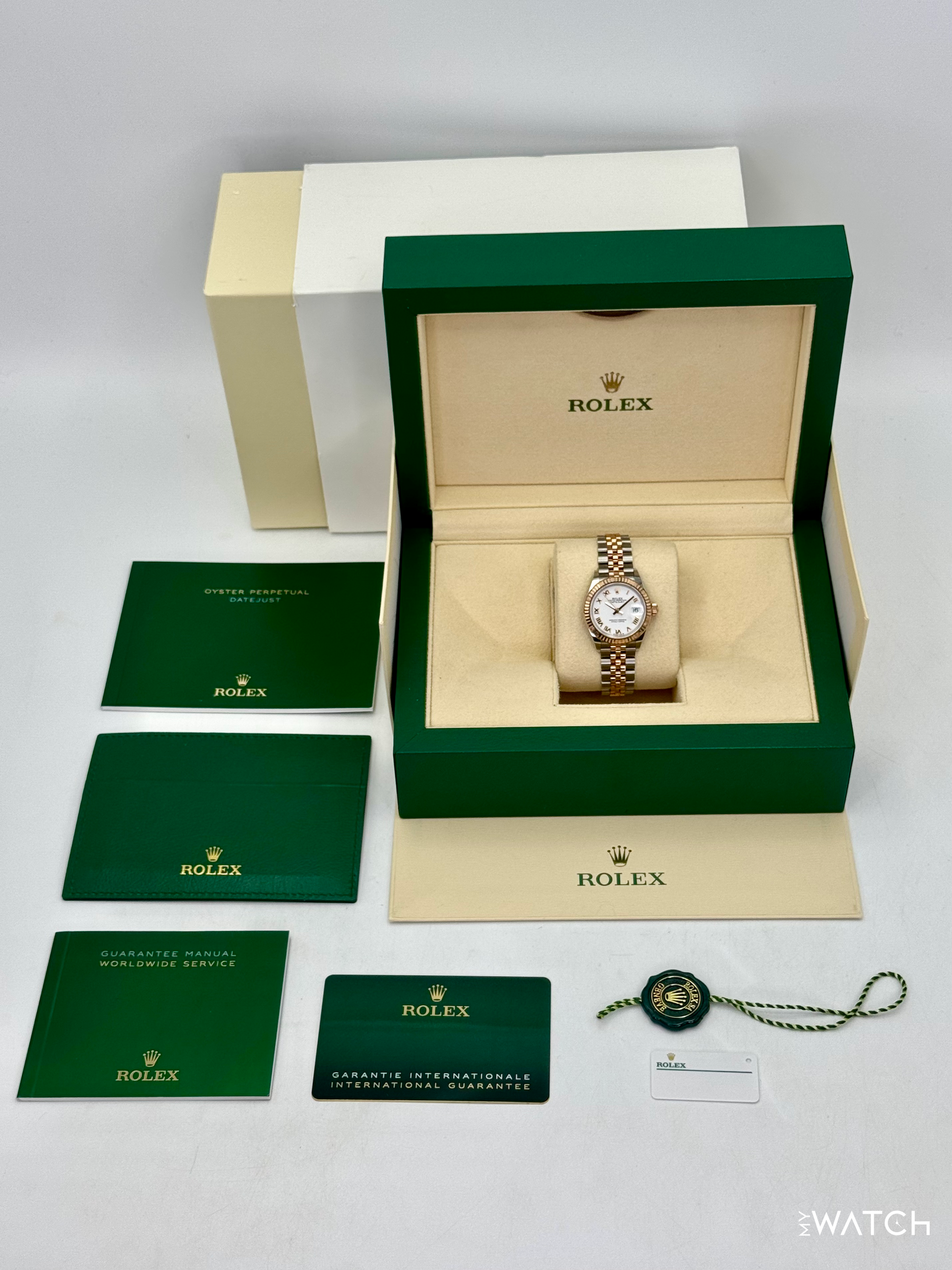 2023 Rolex Lady-Datejust 28mm 279171 Two-Tone Jubilee White Dial - MyWatchLLC