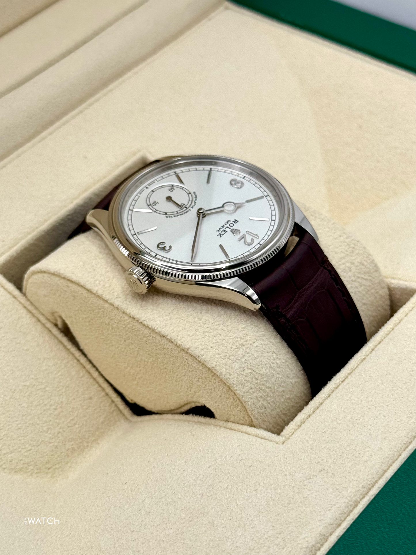 NEW 2024 Rolex Perpetual 1908 39mm 52509 18kt White Gold White Dial