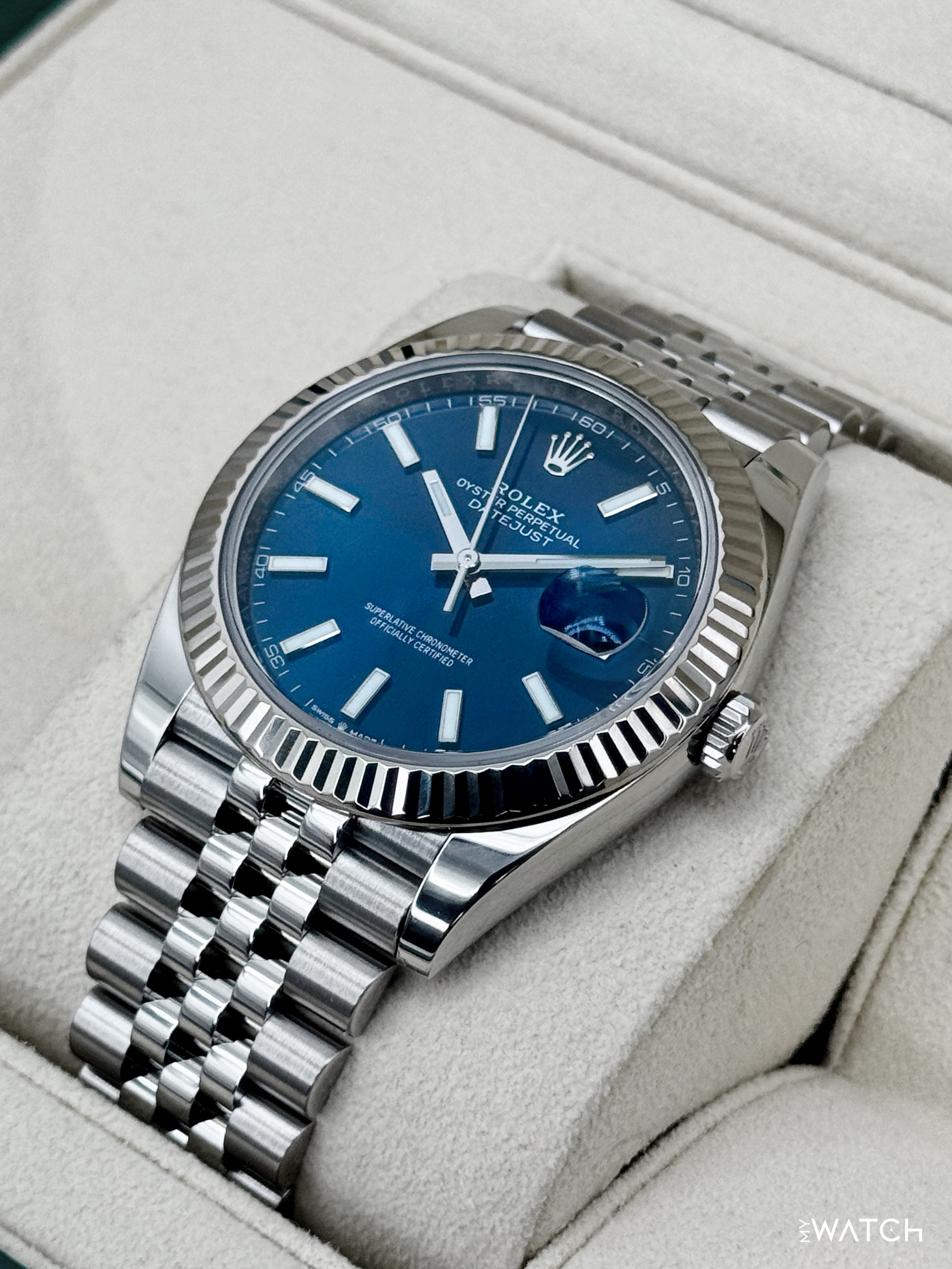 2023 Rolex Datejust 41mm 126334 Stainless Steel Jubilee Blue Dial - MyWatchLLC