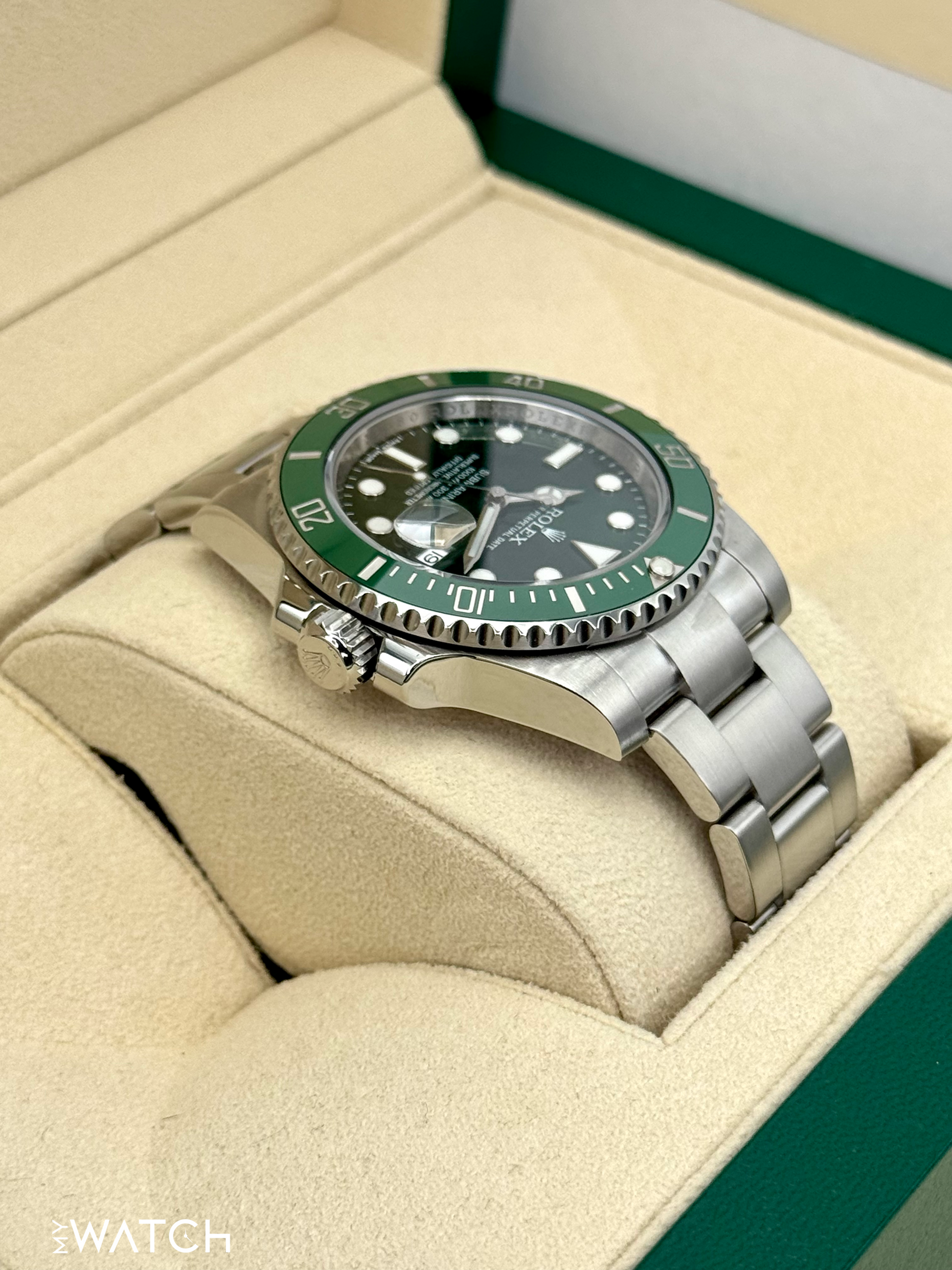 2015 Rolex Submariner “Hulk” 40mm 116610LV Green Dial - MyWatchLLC