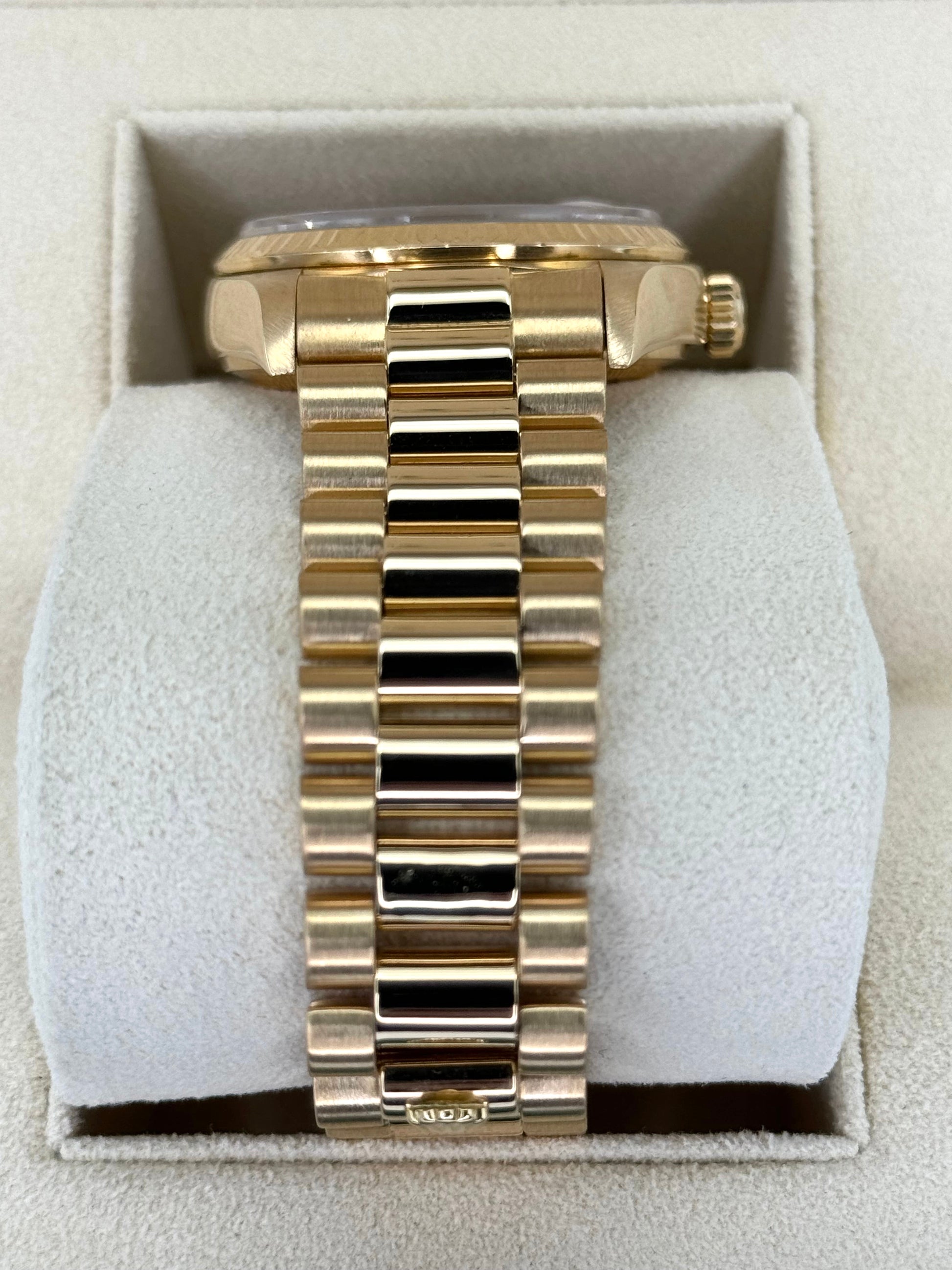 1983 Rolex Day-Date 36mm 18038 Presidential Champagne Diamond Dial - MyWatchLLC