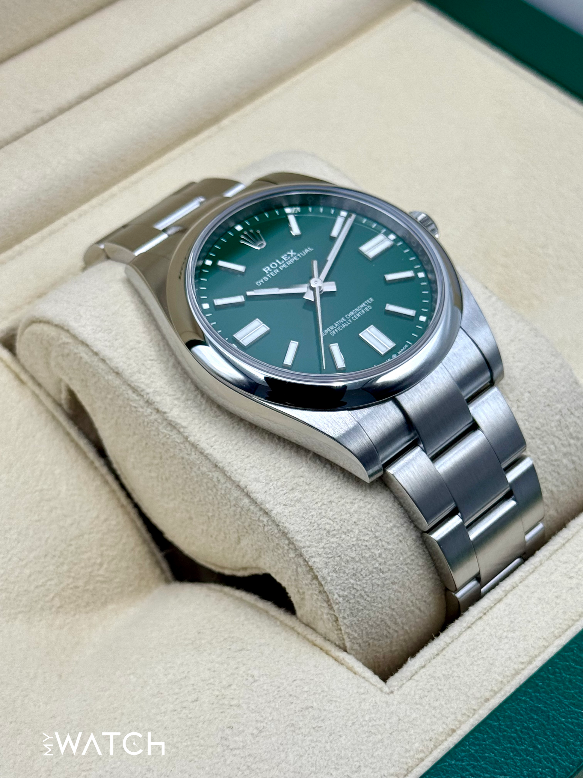 2024 Rolex Oyster Perpetual 41mm 124300 Green Dial - MyWatchLLC