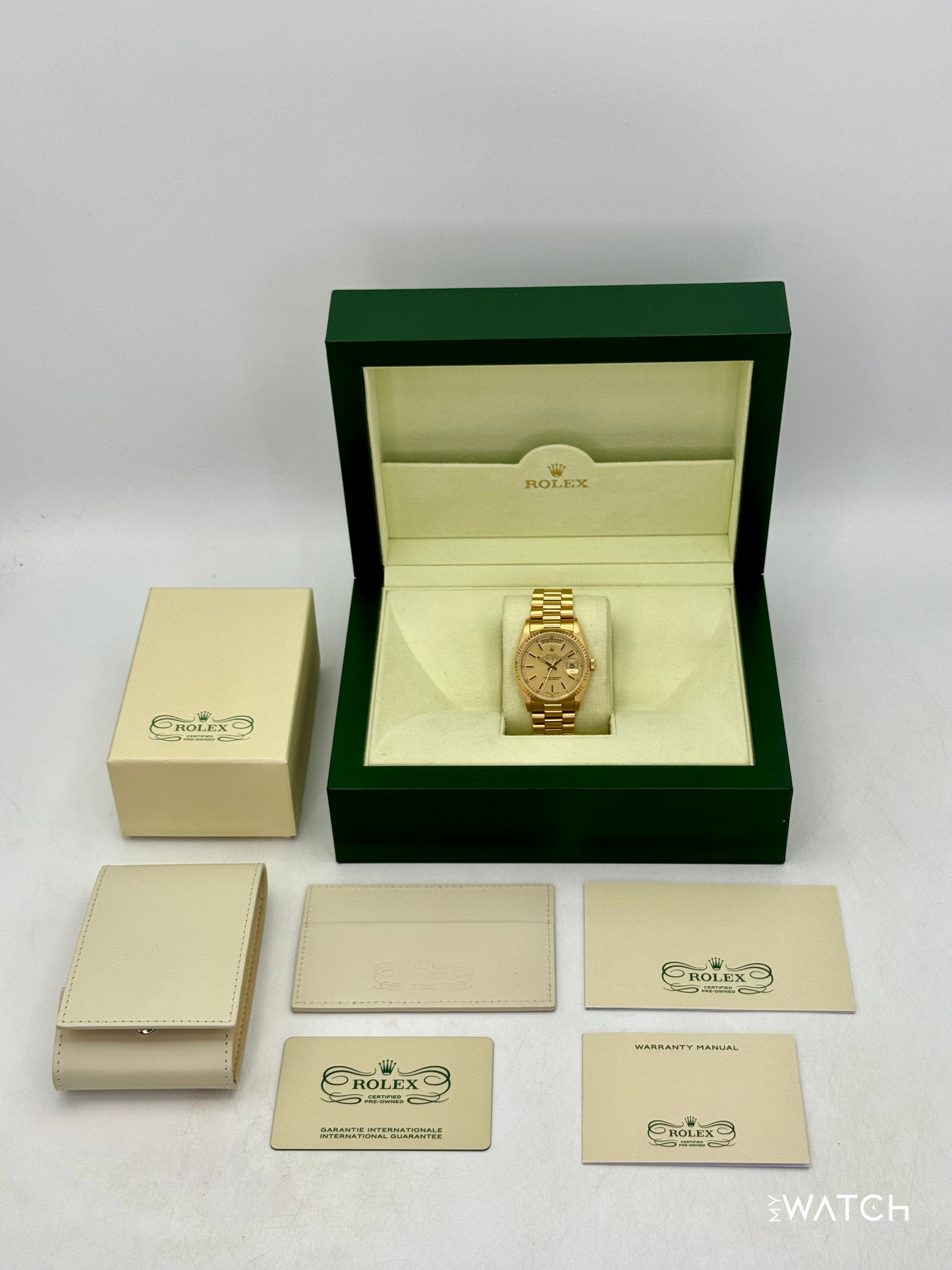 1990 Rolex Day-Date 36mm 18238 Presidential 18kt Yellow Gold Champagne Dial (CPO)