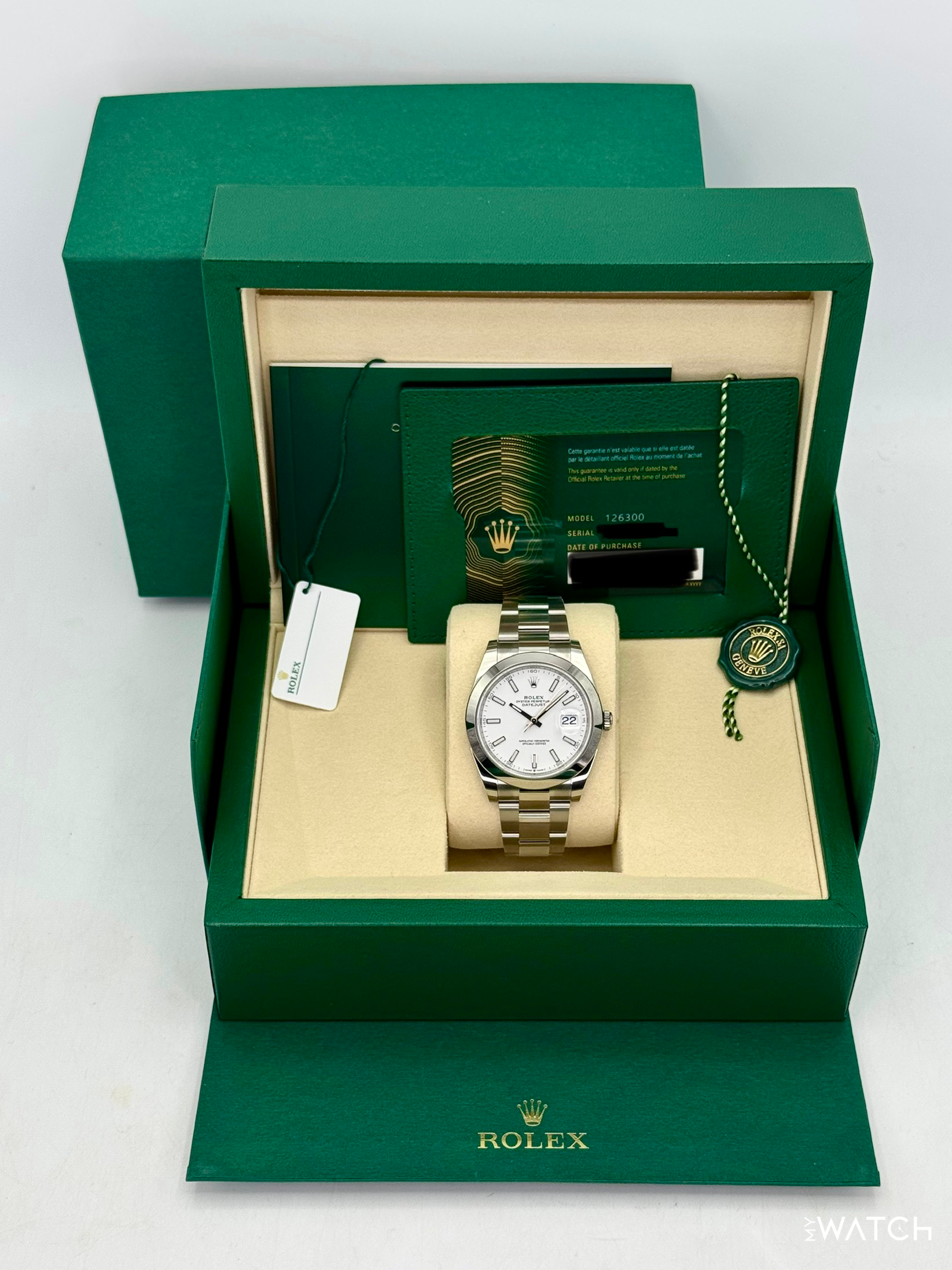 NEW 2025 Rolex Datejust 41mm 126300 Stainless Steel Oyster White Dial - MyWatchLLC