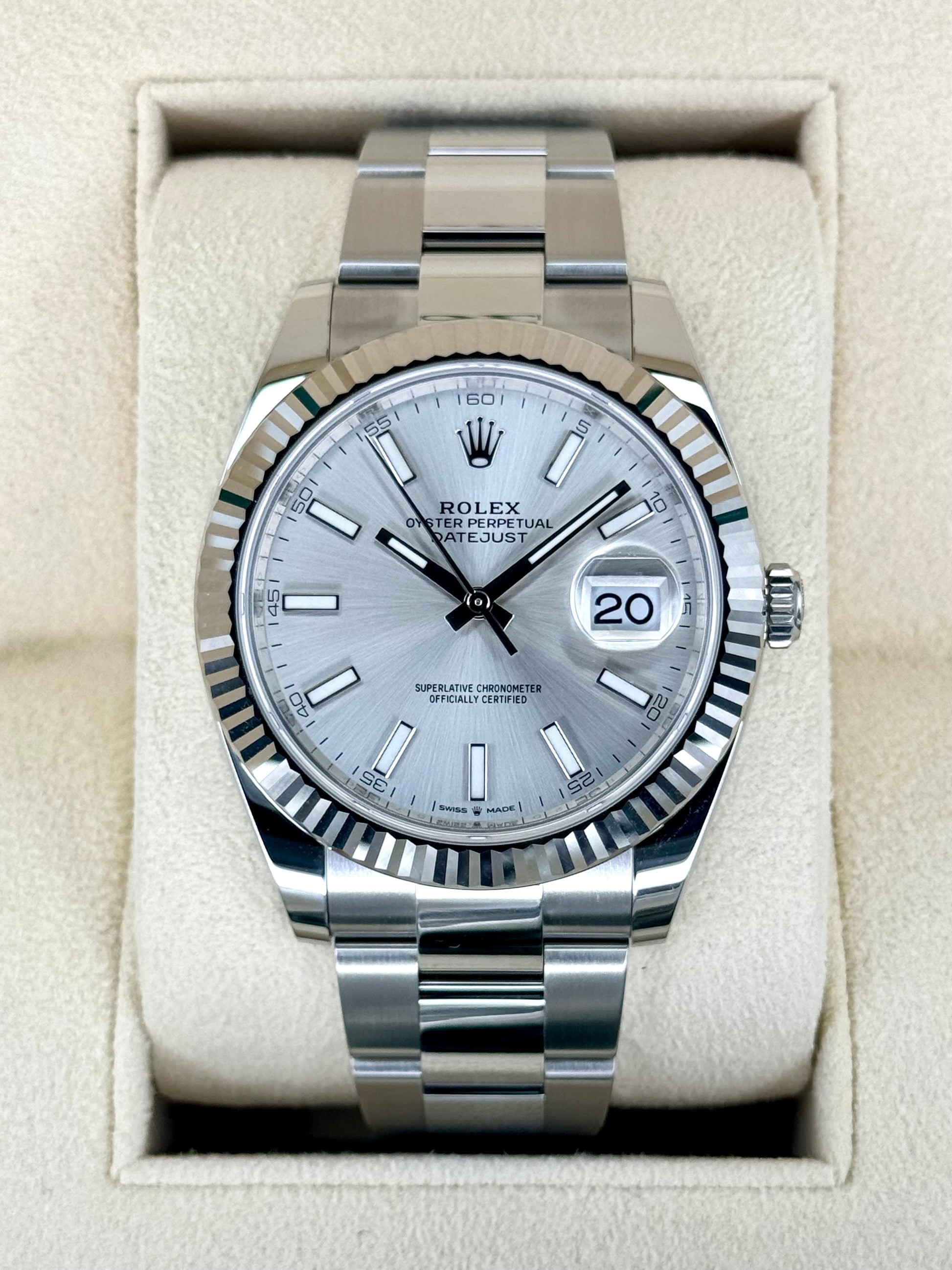 NEW 2024 Rolex Datejust 41mm 126334 Stainless Steel Oyster Silver Dial - MyWatchLLC