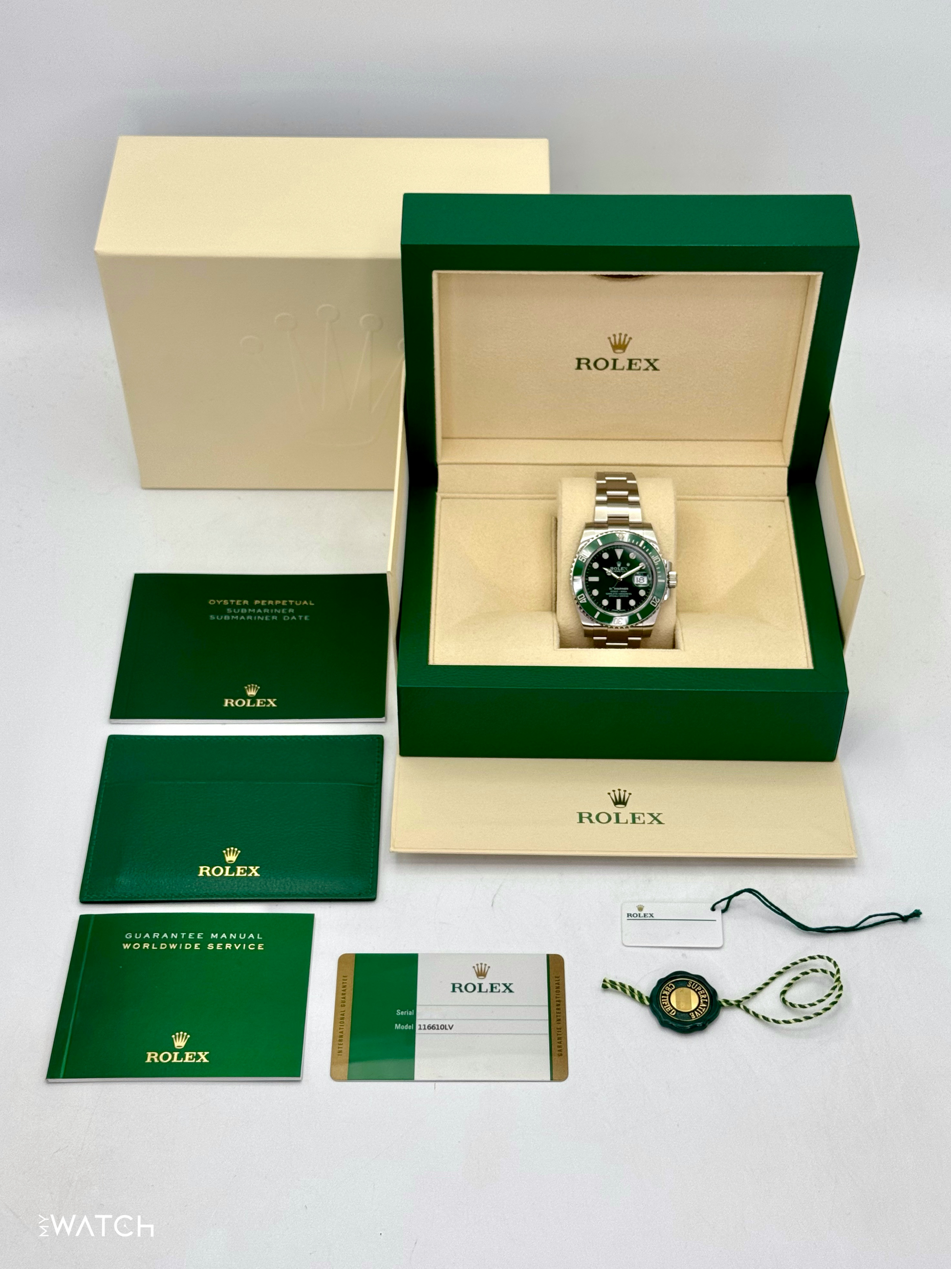 2017 Rolex Submariner “Hulk” 40mm 116610LV Green Dial - MyWatchLLC