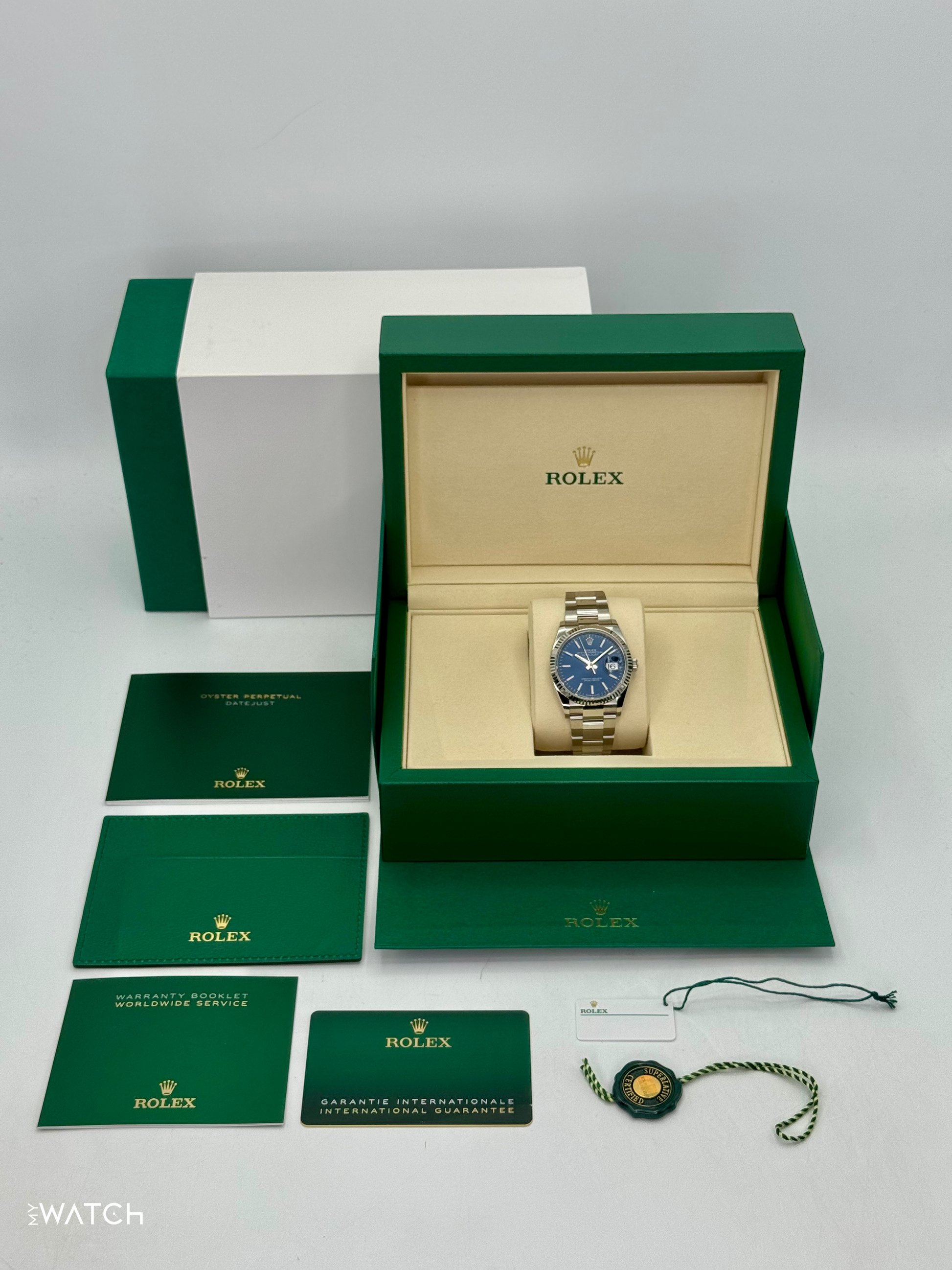 NEW 2025 Rolex Datejust 36mm 126234 Stainless Steel Oyster Blue Dial - MyWatchLLC