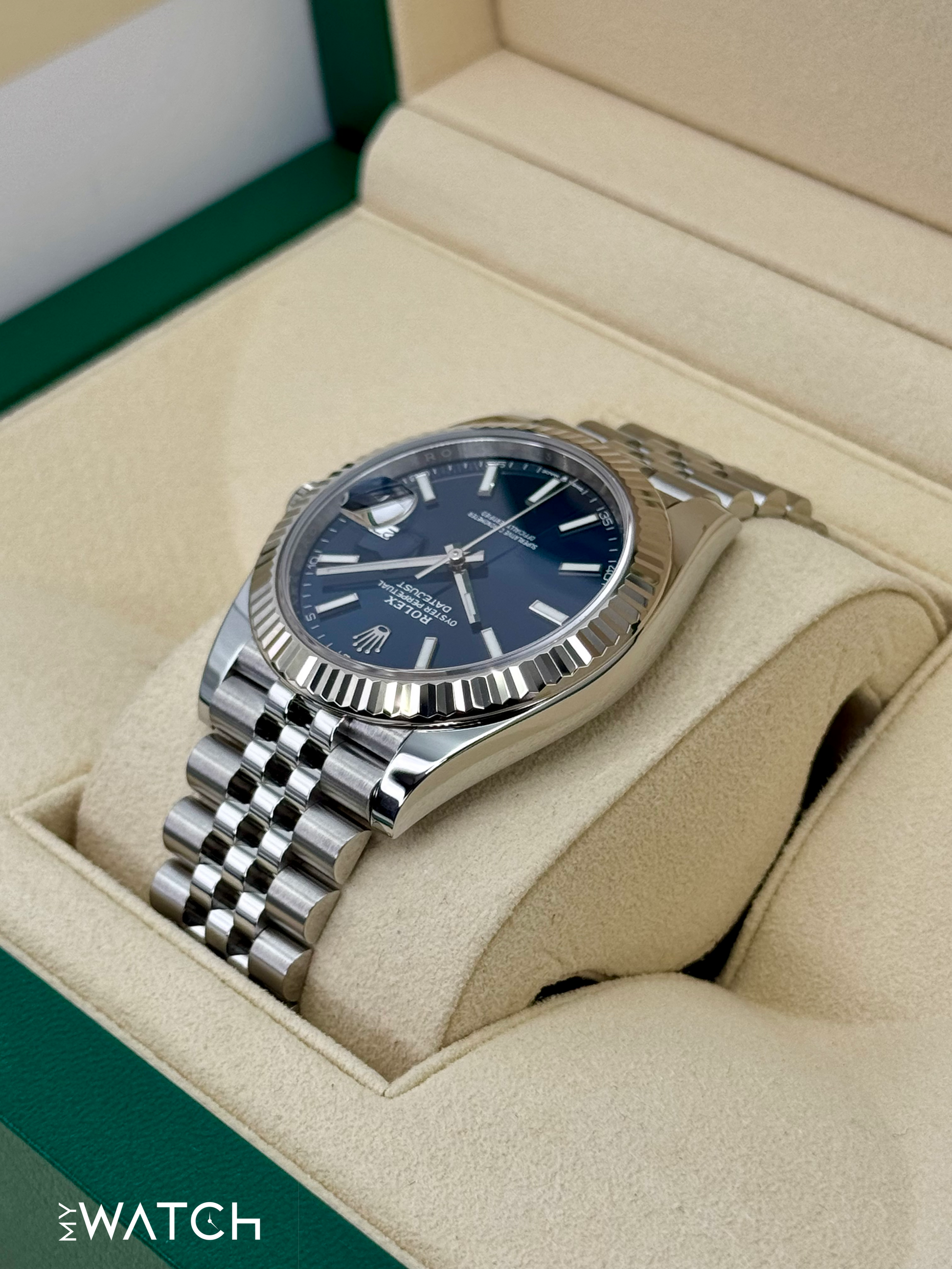 2022 Rolex Datejust 41mm 126334 Stainless Steel Jubilee Blue Dial - MyWatchLLC