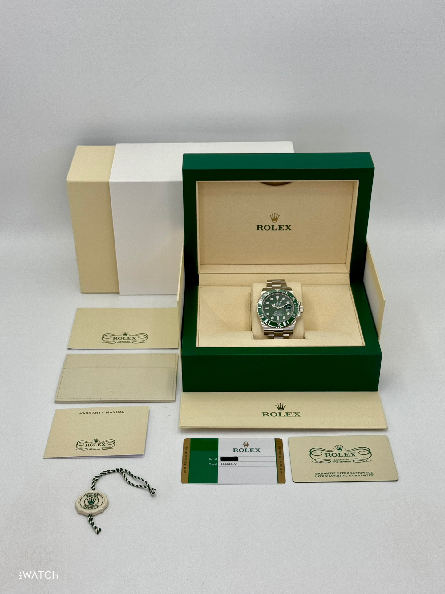 2025 CPO Rolex Submariner “Hulk” 40mm 116610LV Green Dial - MyWatchLLC