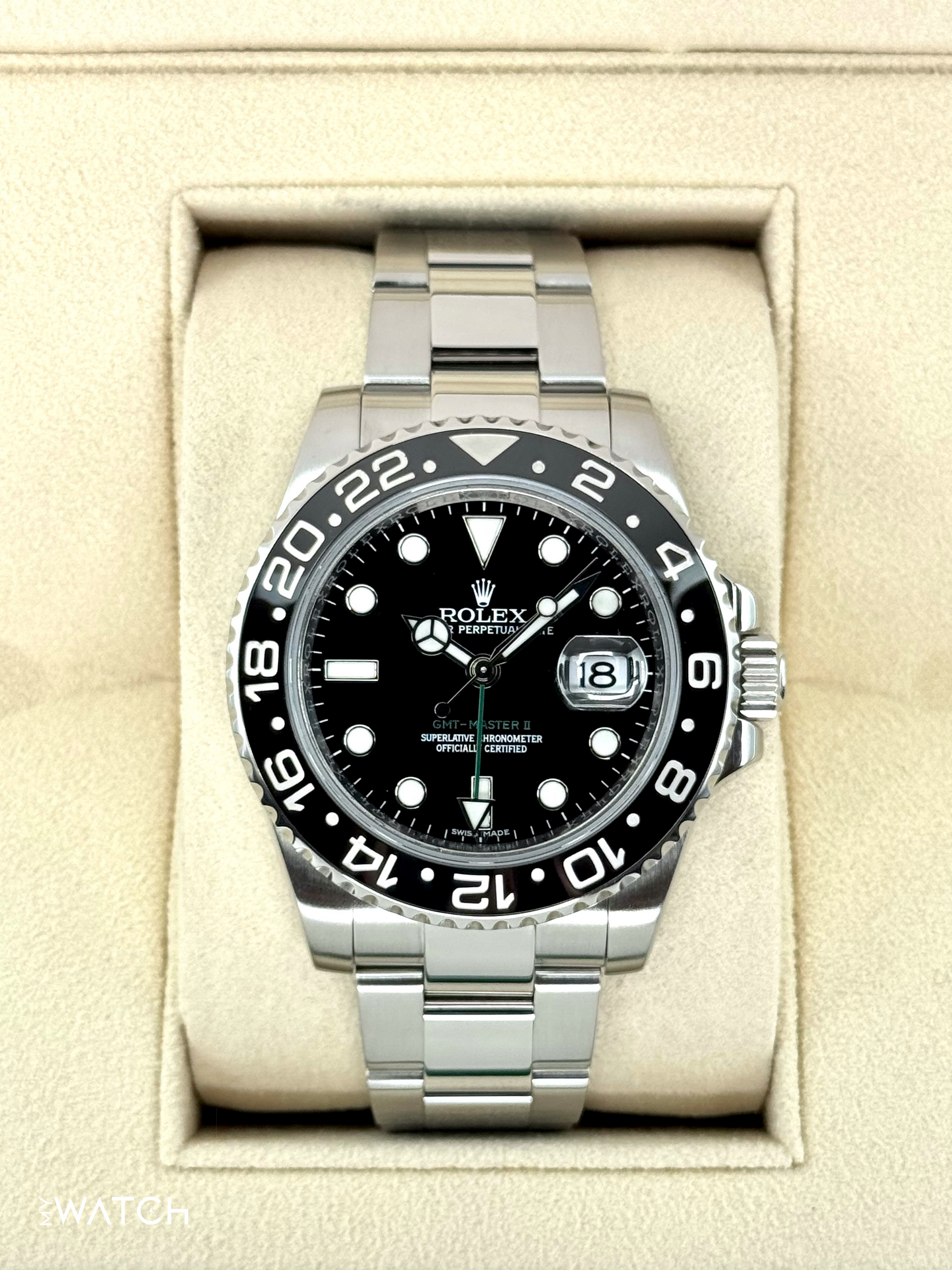 2016 Rolex GMT-Master II 40mm 116710LN Stainless Steel Black Dial - MyWatchLLC