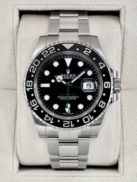 2018 Rolex GMT-Master II 40mm 116710LN Stainless Steel Black Dial