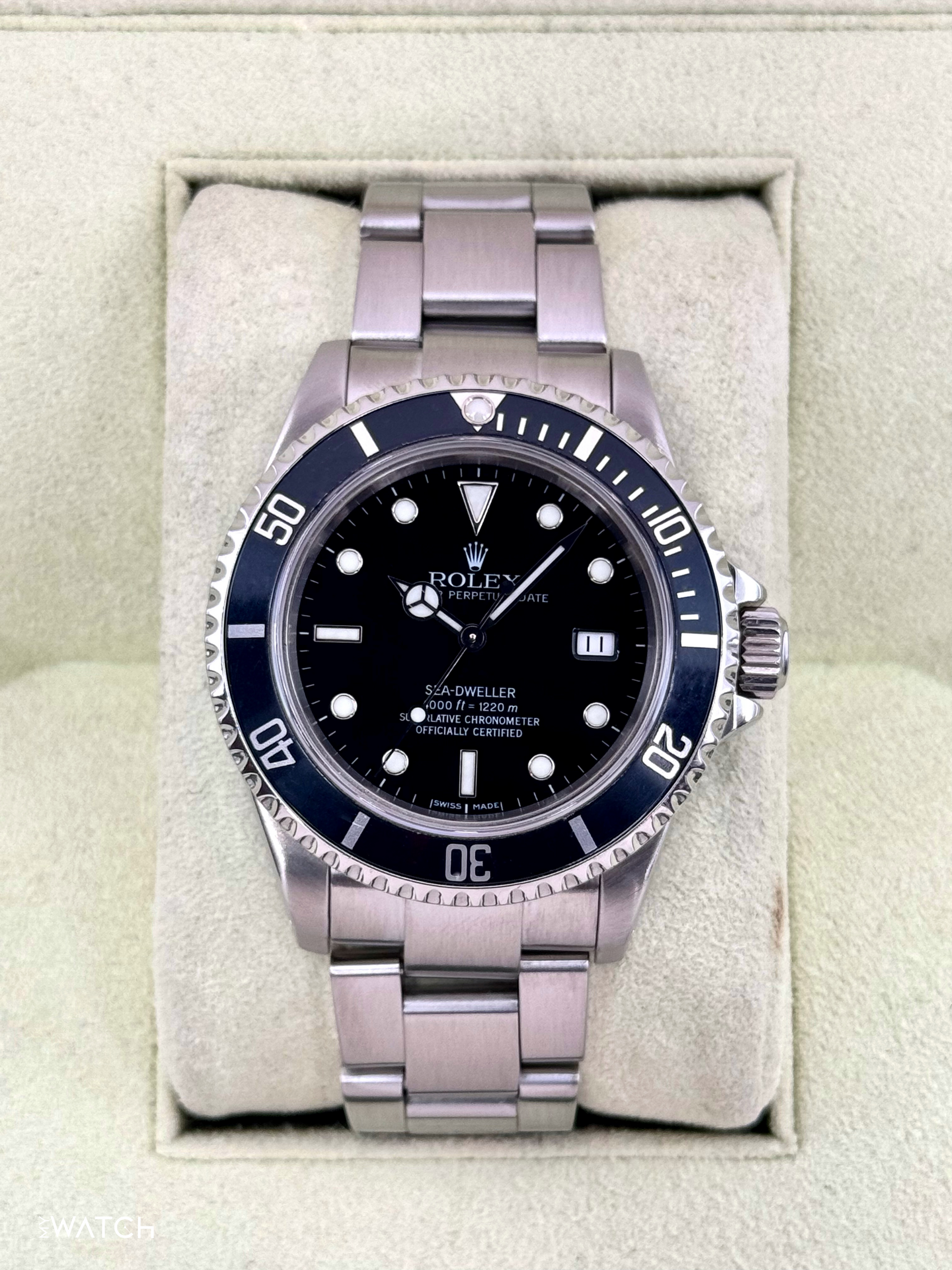2000 Rolex Sea-Dweller 40mm 16600 Stainless Steel Black Dial - MyWatchLLC
