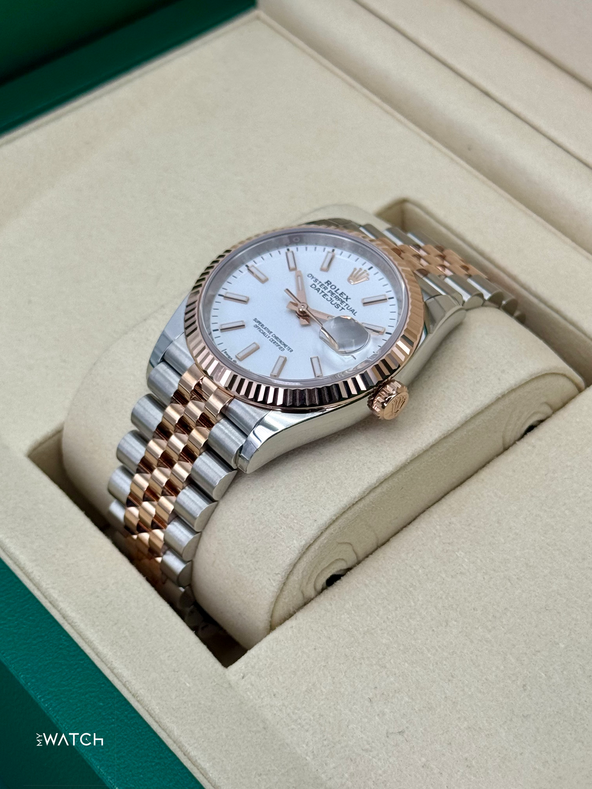 NEW 2025 Rolex Datejust 36mm 126231 Two-Tone Jubilee White Dial - MyWatchLLC