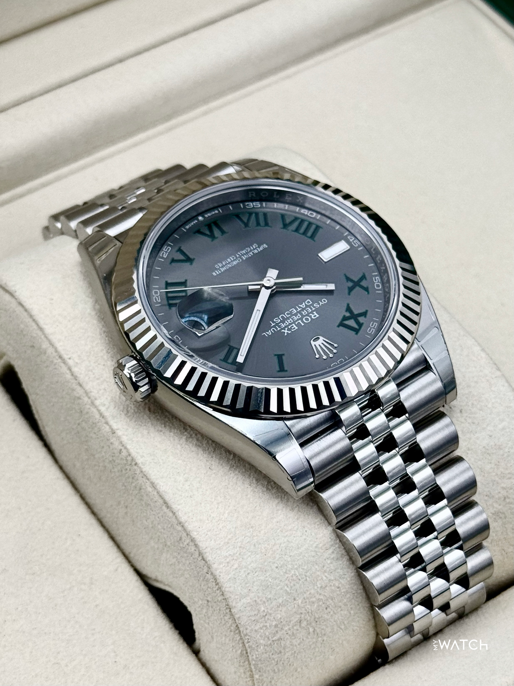 NEW 2026 Rolex Datejust 41mm 126334 Jubilee Wimbledon Dial (STICKERED) - MyWatchLLC